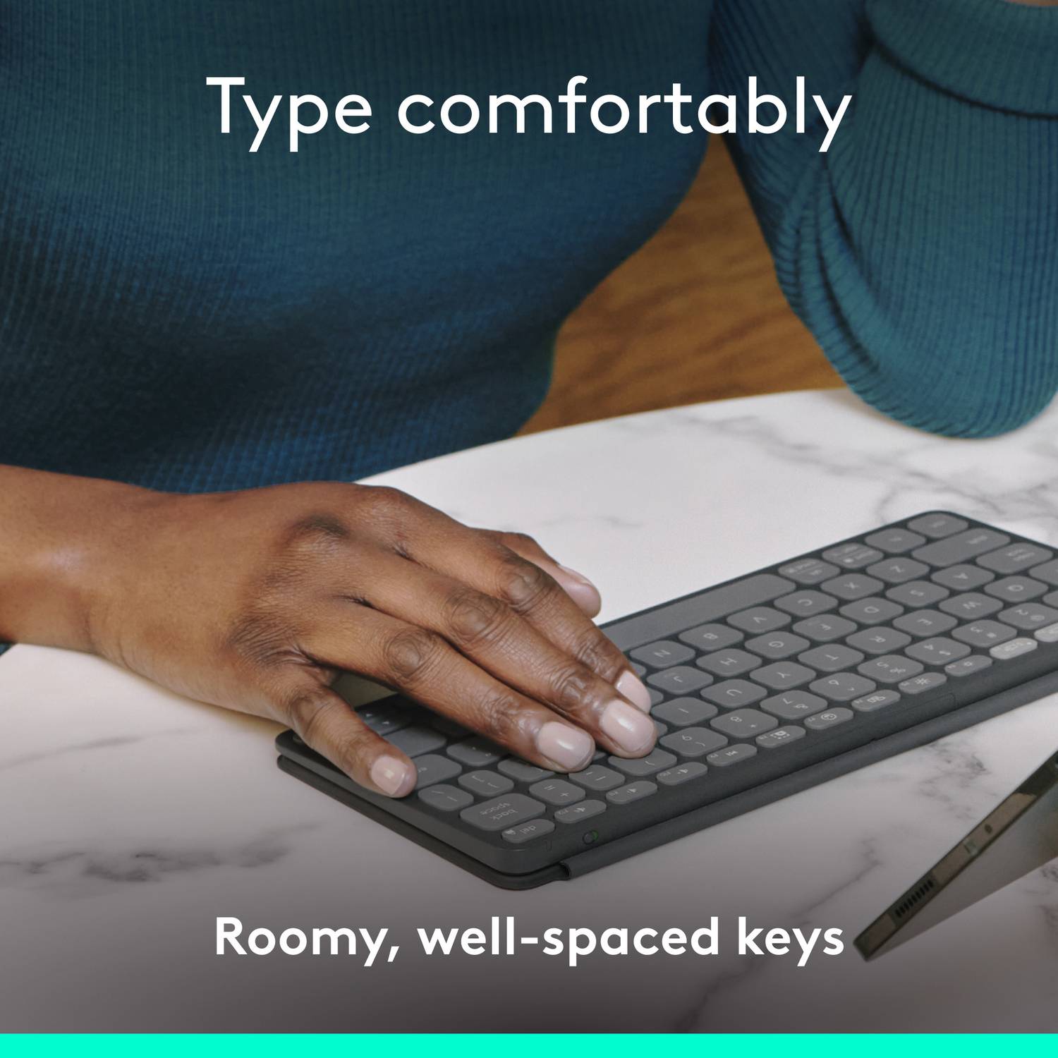 Logitech Keys-To-Go 2 Bluetooth Handheld Laptop Keyboard