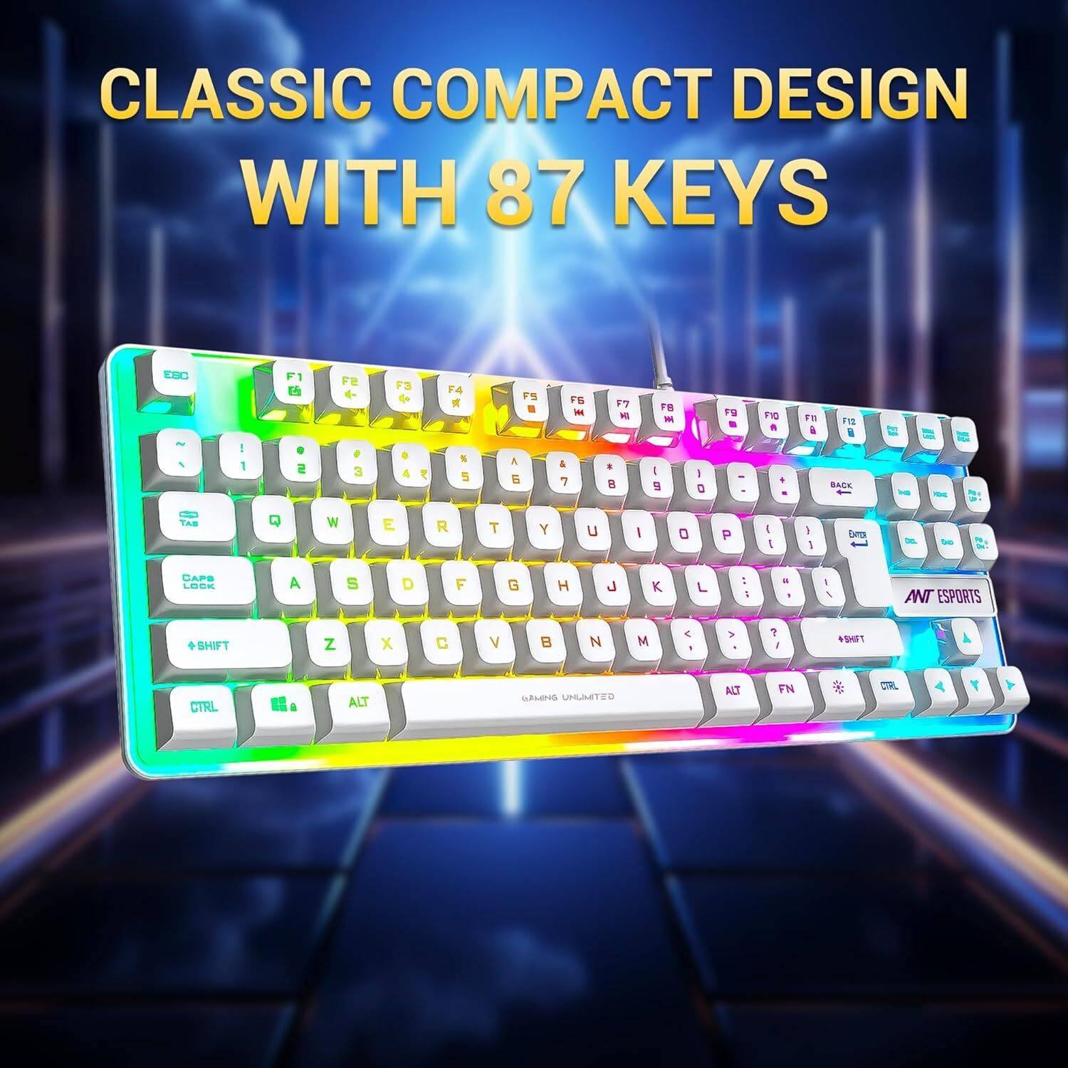 Ant Esports MK700 V2 TKL White Gaming Keyboard - Image 5