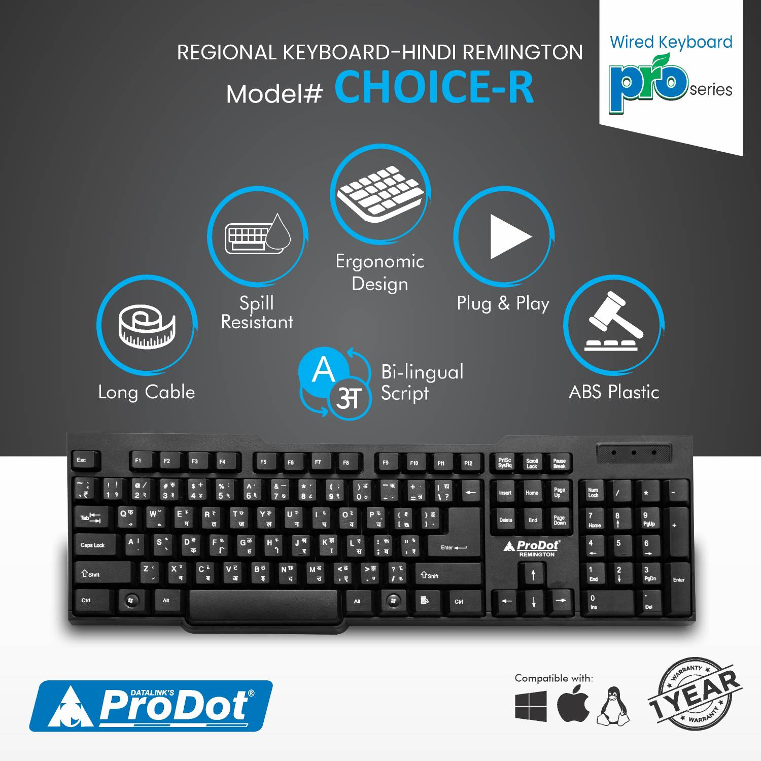 PRODOT Hindi Remington Keyboard - Image 2