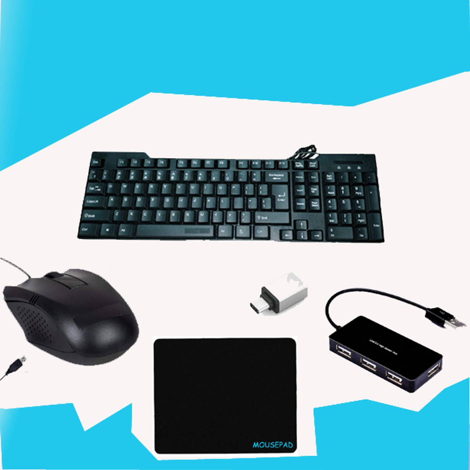 RSG 5C COMBO Wired USB Standard Laptop Keyboard Compatible with D