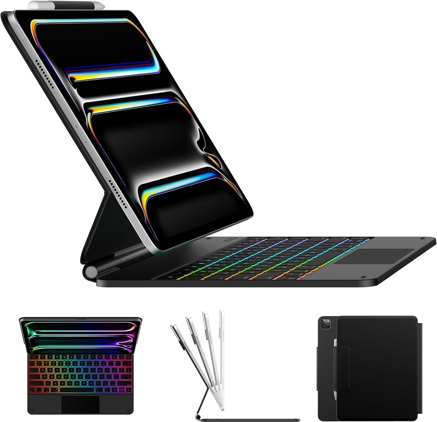 Image of Typecase Edge Magic Style for iPad Pro 13 (M5-2025 & M4-2024) Bluetooth Standard Tablet Keyboard Compatible with iPad