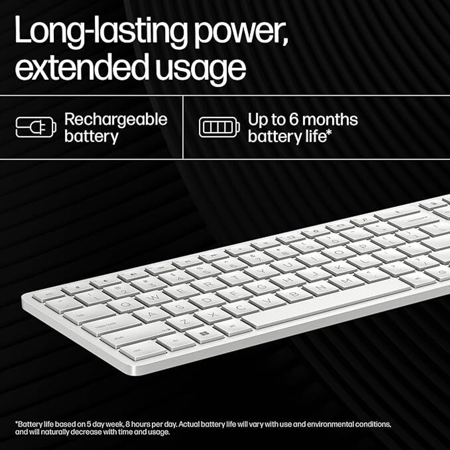 Image of HP 970 Programmable Wireless Standard Desktop Keyboard Compatible with Desktop, Laptop, Mac