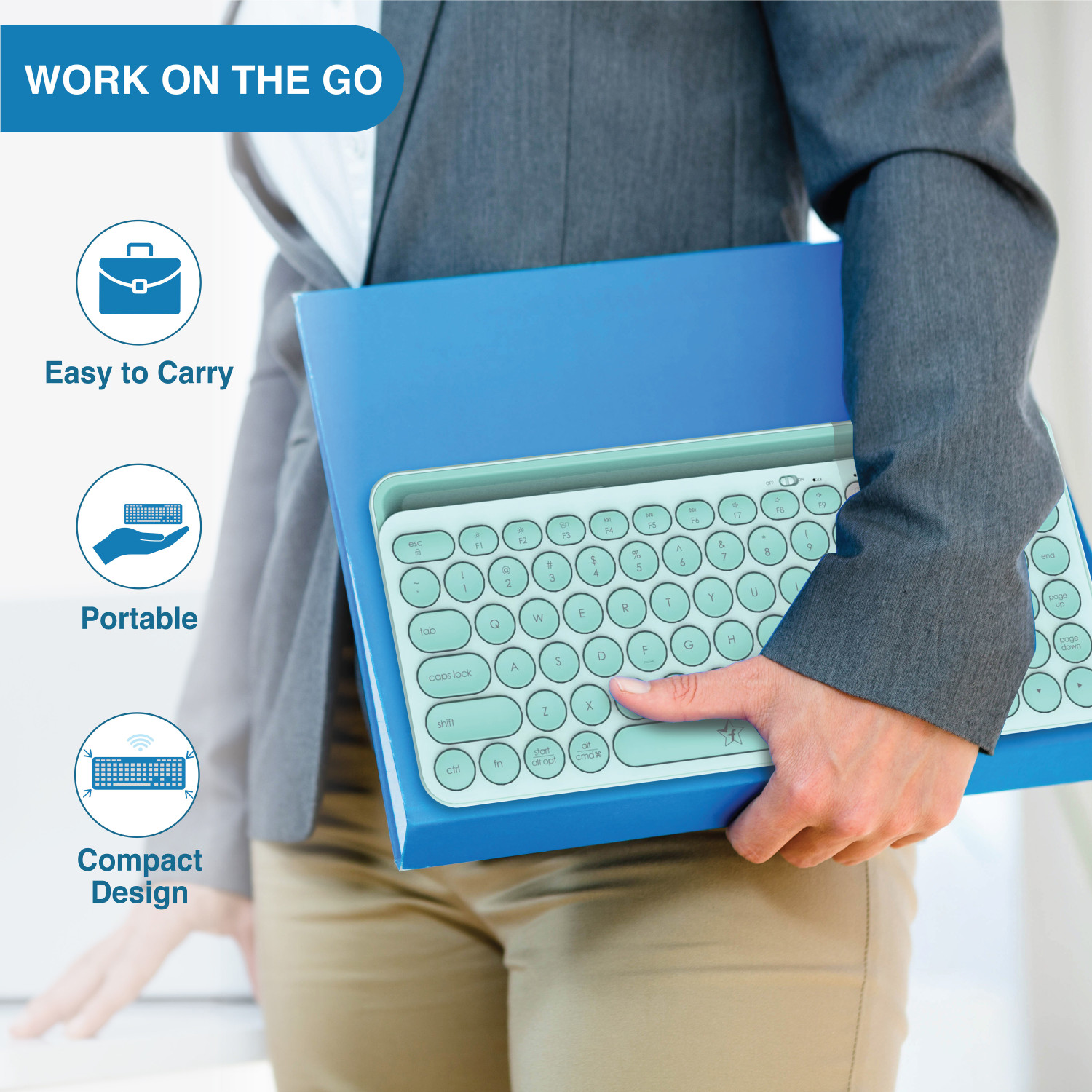 Image of Flipkart SmartBuy K931T Bluetooth, Wireless Handheld Multi-device Keyboard Compatible with Desktop, Laptop, Mac