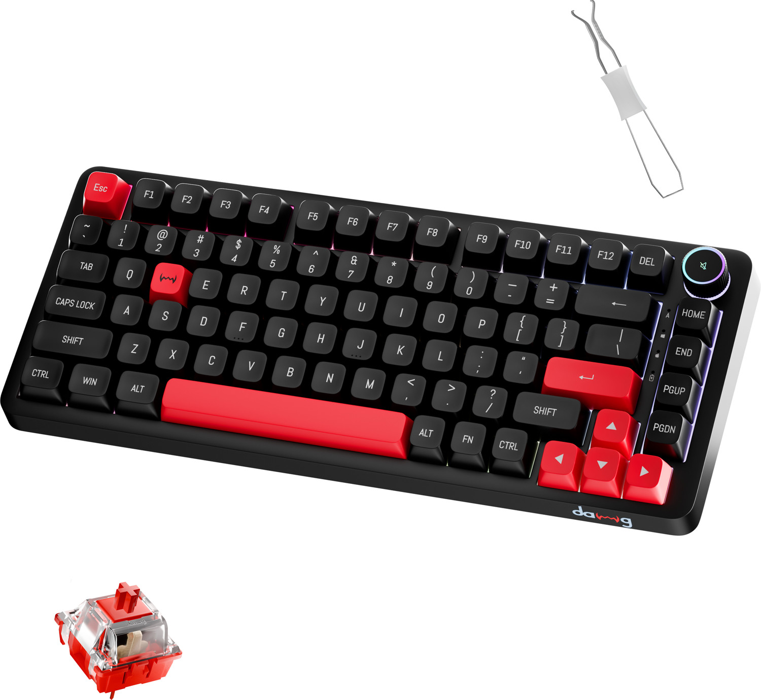 Image of daWg Highkey 718 Wired USB Standard Gaming Keyboard Compatible with Desktop, Laptop