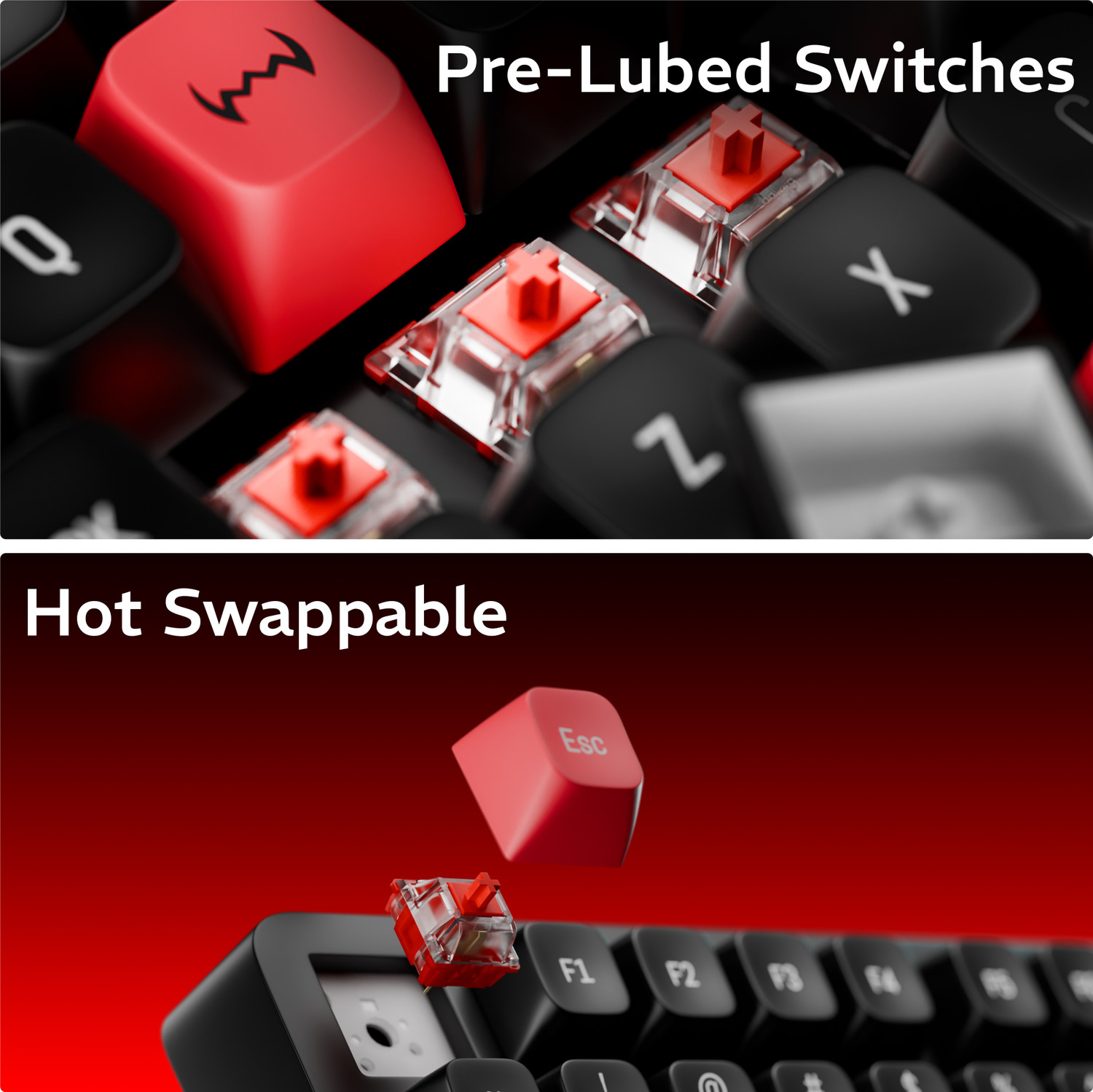 Image of daWg Highkey 718 Wired USB Standard Gaming Keyboard Compatible with Desktop, Laptop