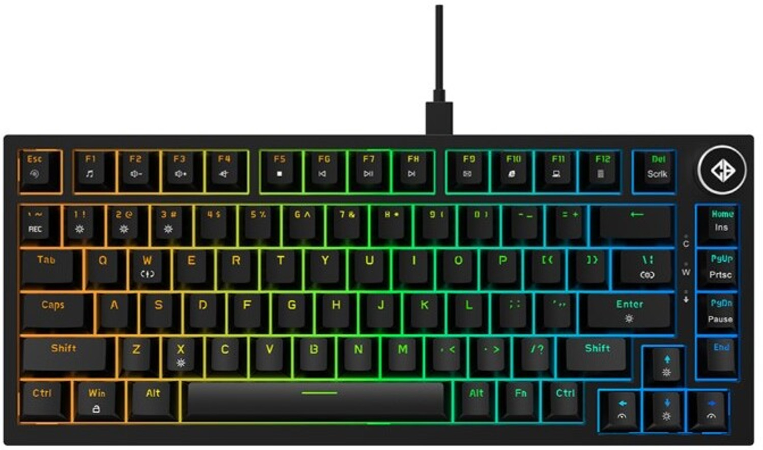 Image of Cosmic Byte CB-GK-43 Phantom Wired USB Tenkeyless Gaming Keyboard Compatible with Desktop