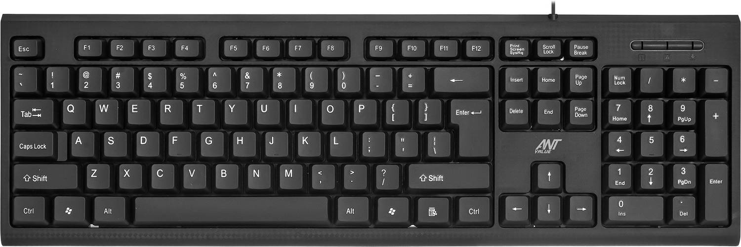 Ant Value FKBRI01 Wired USB Multi-Device Keyboard - Image 1