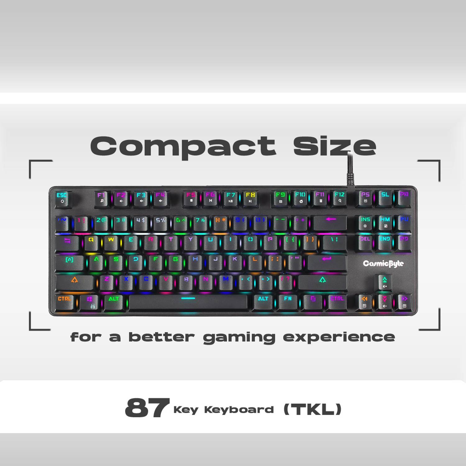 Cosmic Byte CB-GK-16 Firefly Blue Mechanical Keyboard - Image 4