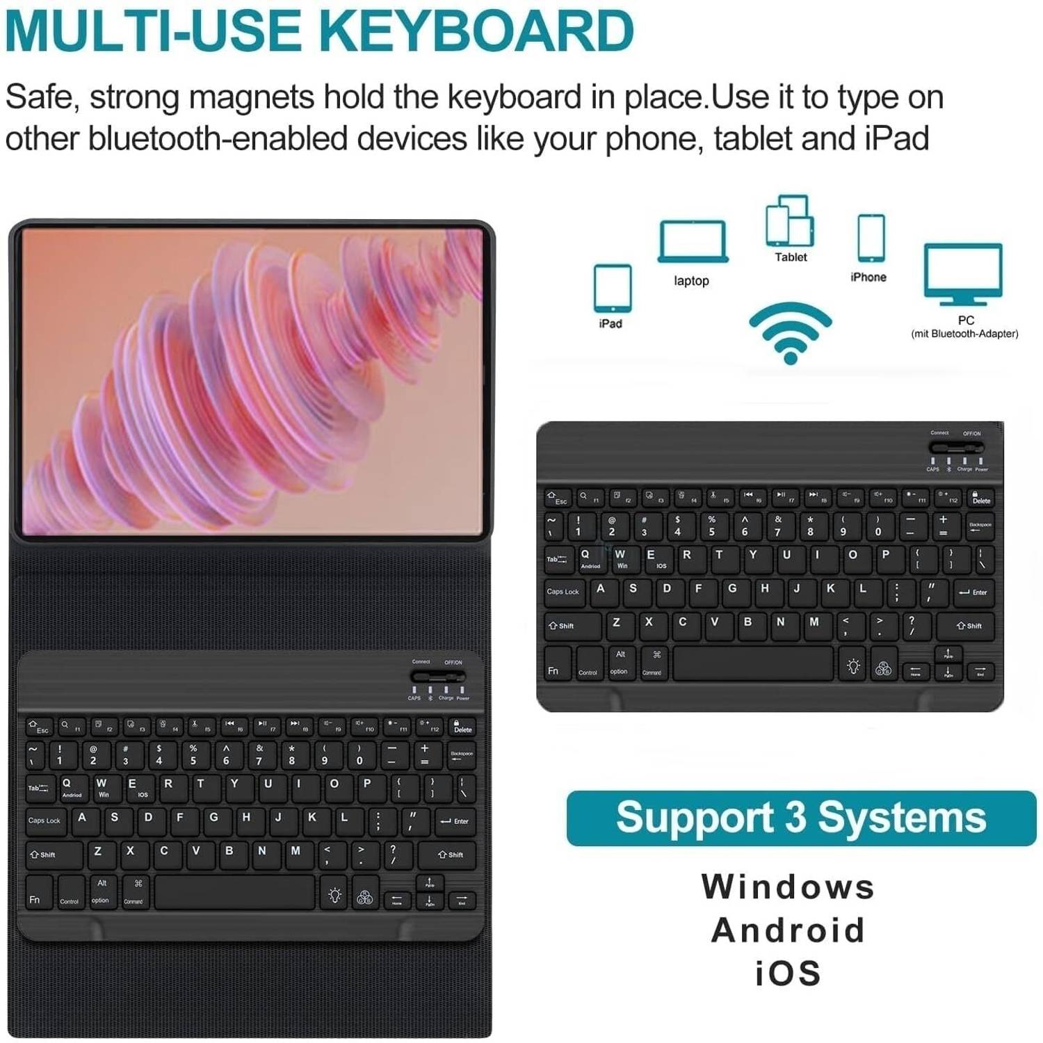 Proelite Keyboard Case for Motorola Pad 60 Neo 11 inch - Image 5