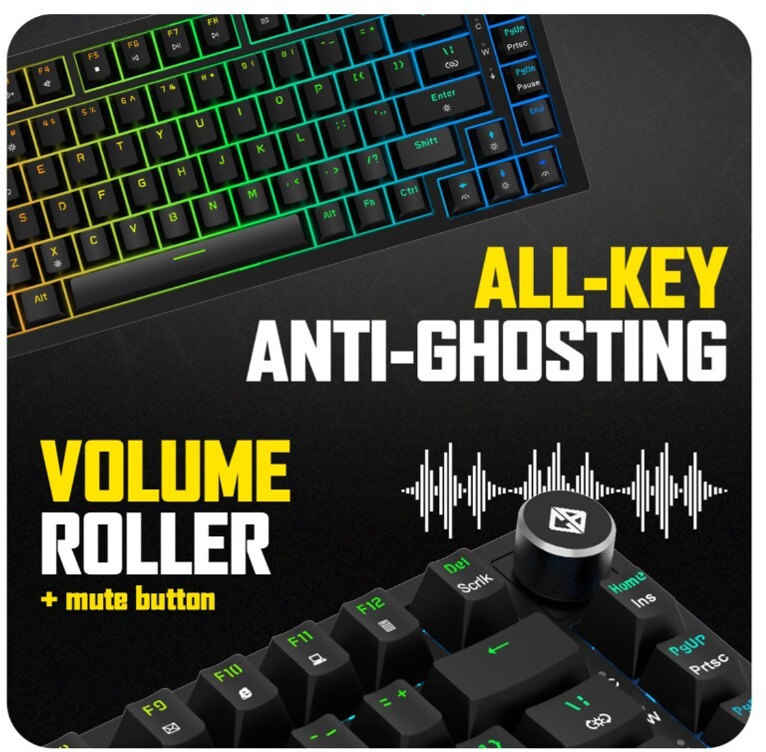 Image of Cosmic Byte CB-GK-43 Phantom Wired USB Tenkeyless Gaming Keyboard Compatible with Desktop
