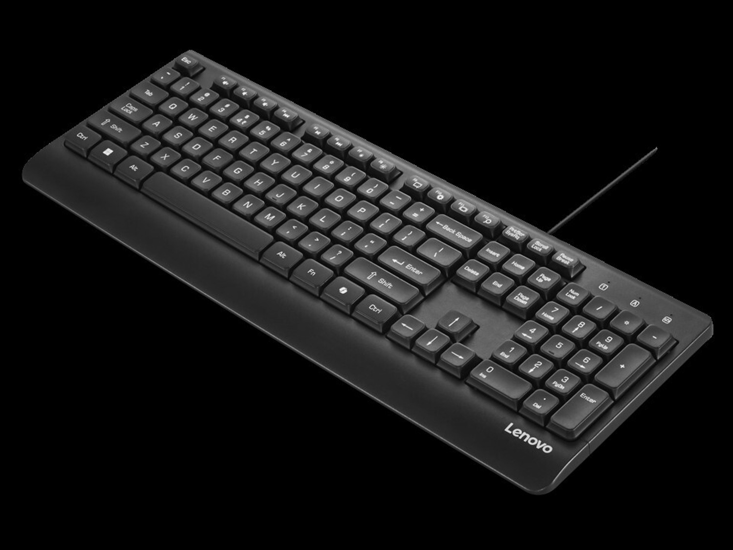 Image of Lenovo 110 USB-A Wired Keyboard Wired USB Standard Desktop Keyboard Compatible with Desktop