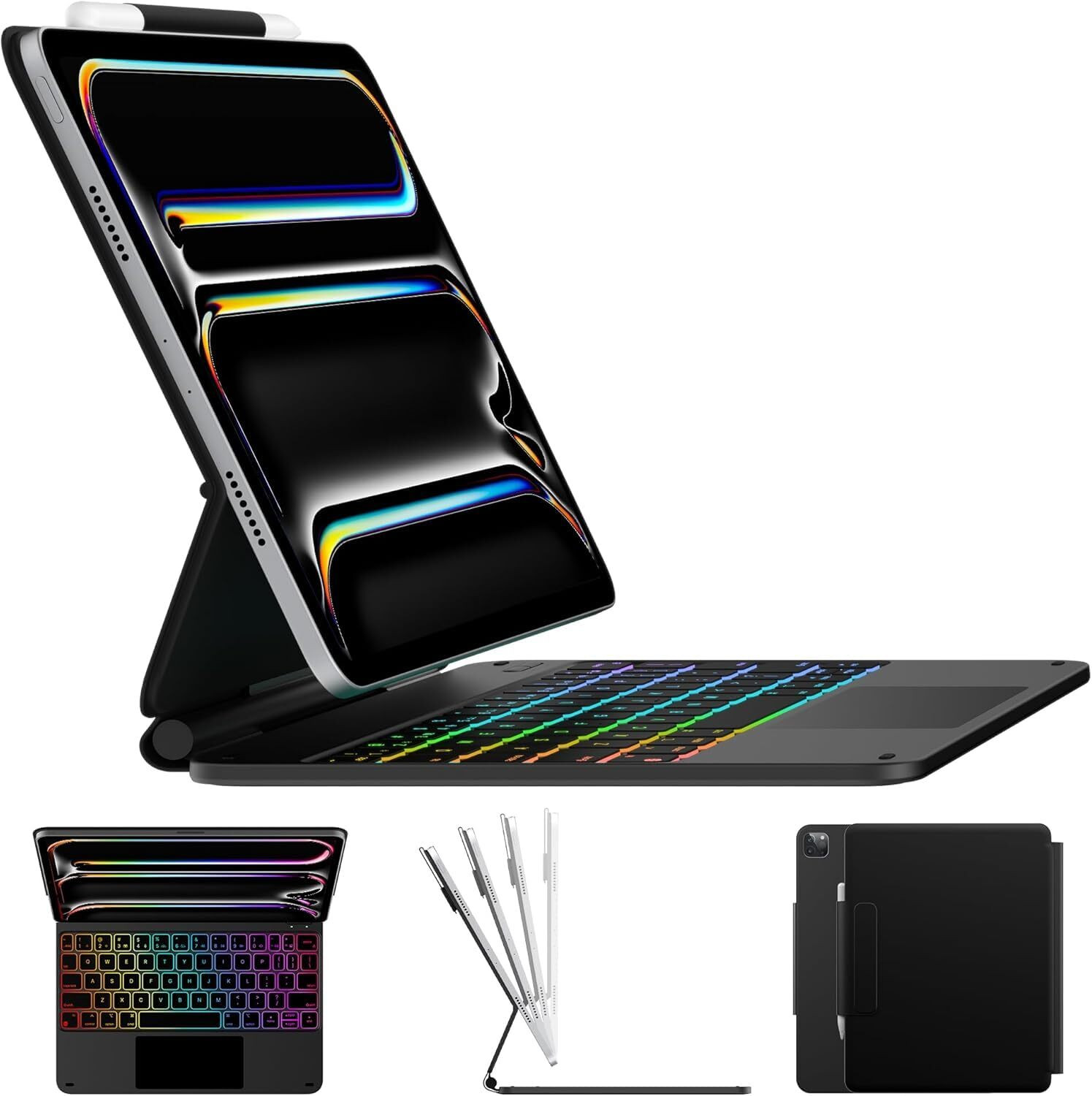 Image of Typecase Edge Magic Style for iPad Pro 11 (M5-2025 & M4-2024) Bluetooth Standard Tablet Keyboard Compatible with iPad