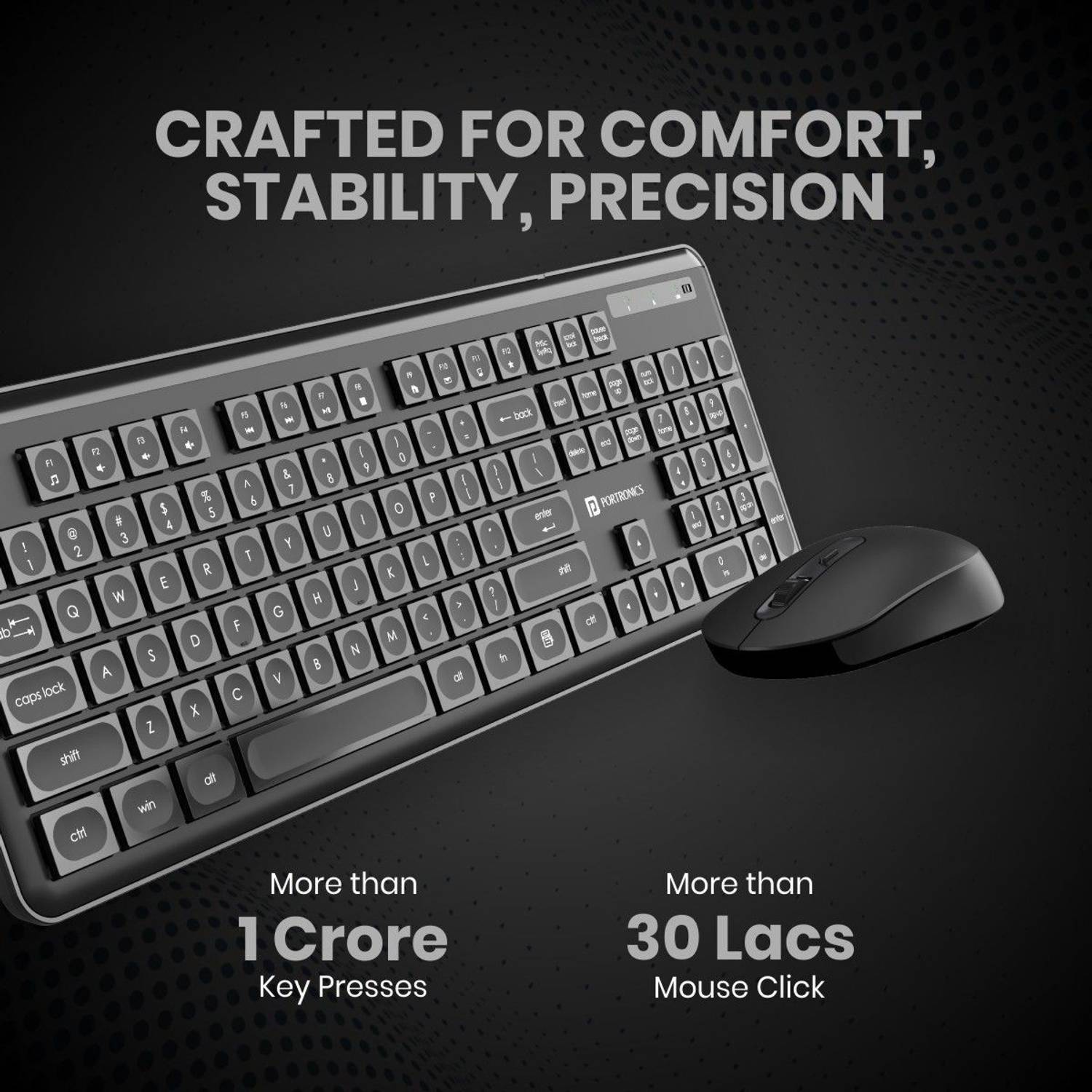 Portronics Key4 Wireless Keyboard with Mouse - Image 2