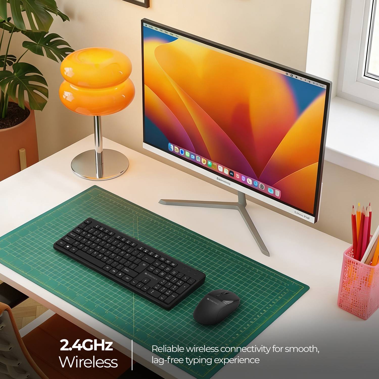 ZEBRONICS ZEB-COMPANION 120 Wireless Standard Laptop Keyboard Compatible with Desktop, Laptop - Image 2