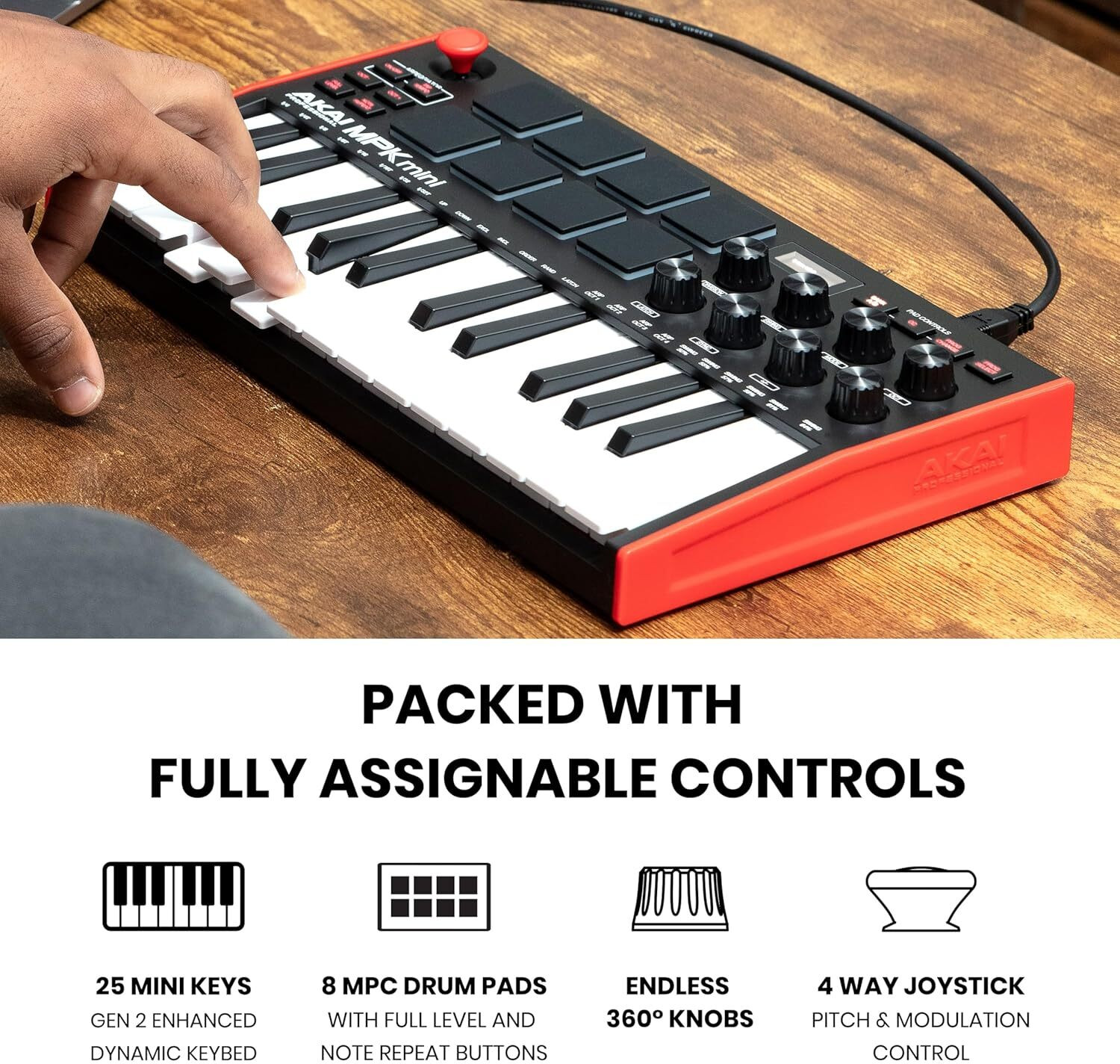 Image of MPK Akai Professional Mini MK3 25 Key USB MIDI Controller Keytar