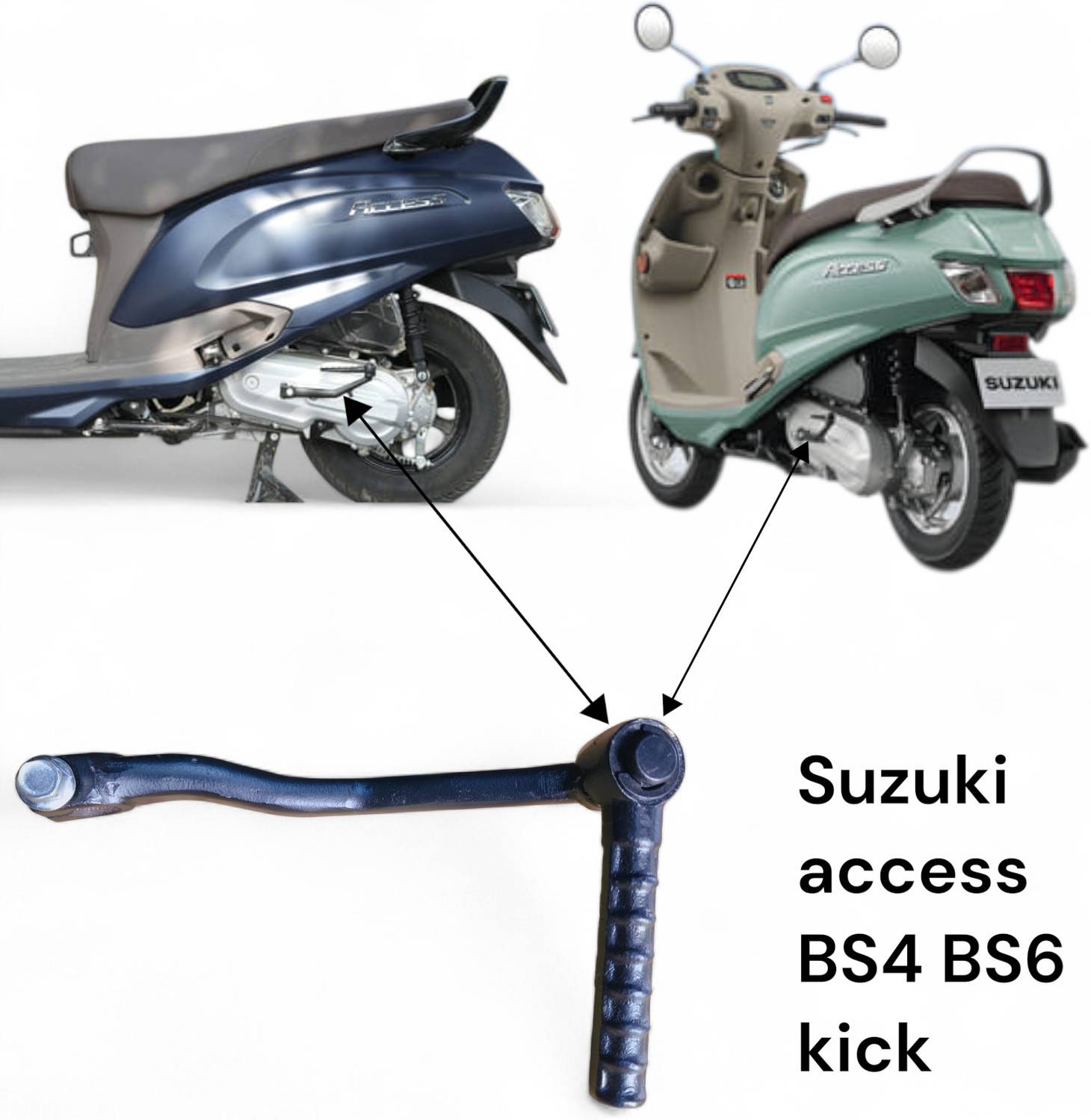 Zdbikeassosiriez Suzuki access 125 BS4 BS6 kick Kickstart Lever