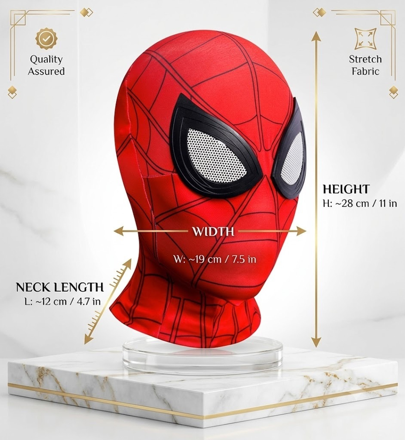 Image of SIMPLY GOODS Spider-Man Full Face Mask | Premium Stretch Fabric Costume for boys Kids Costume Wear