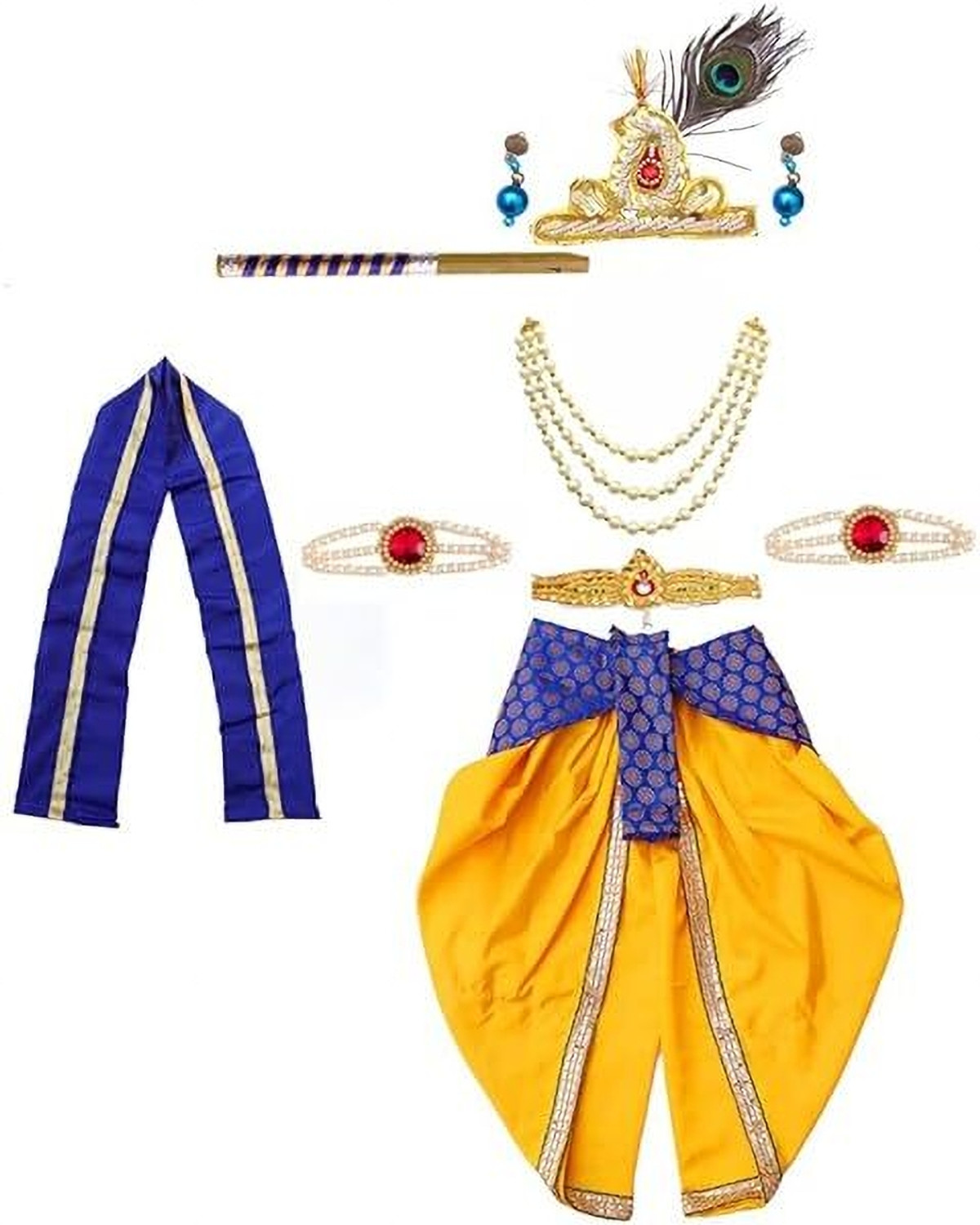 Image of ITSMYCOSTUME Krishna Dress for boys Kids Costume Wear