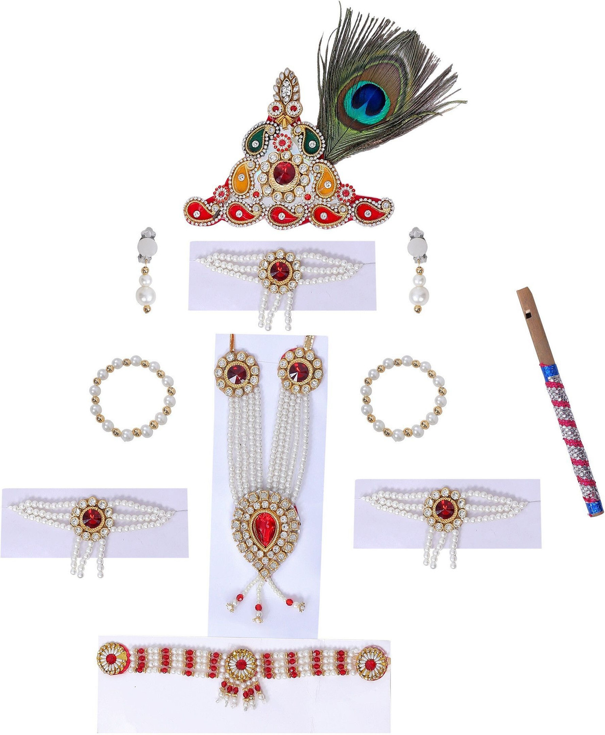Image of Raj Costumes Krishna Costume Jewellery Set Kids Costume Wear