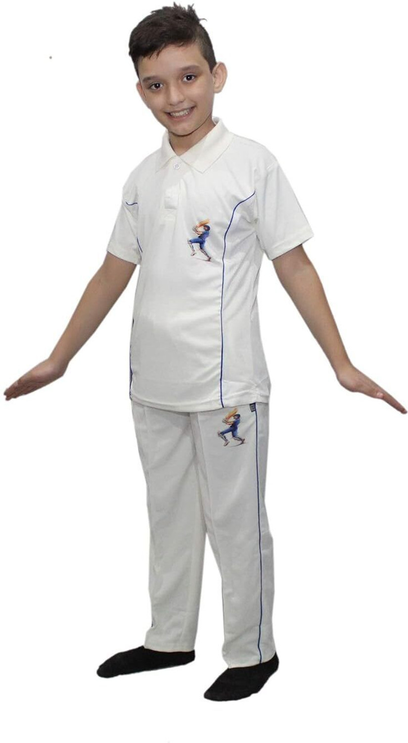 Image of KAKU FANCY DRESSES India Cricket Team Costume For Kids, Cricket Sport Tracksuit For 7-8 Years Kids Costume Wear