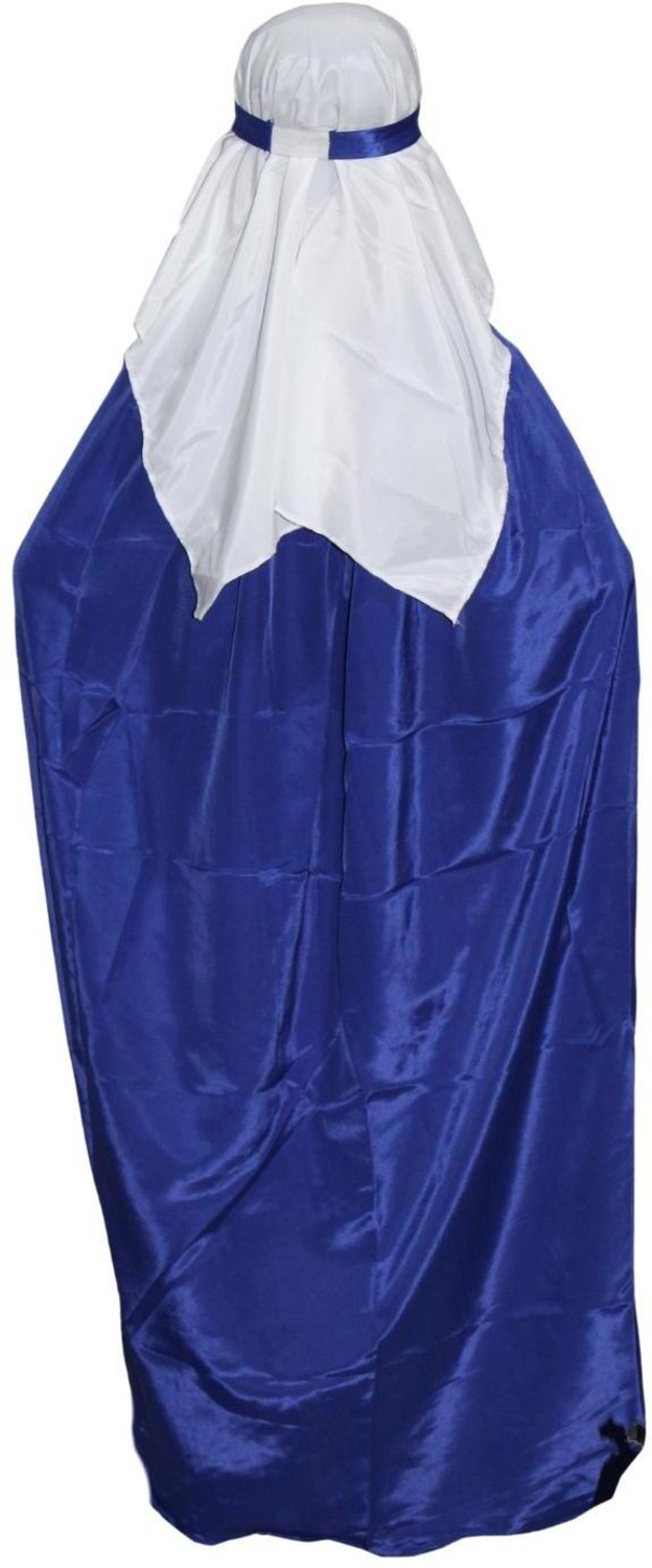Image of KAKU FANCY DRESSES Mother Marry Christmas Day Costume -White & Blue, 11-12 Years, For Girls Kids Costume Wear