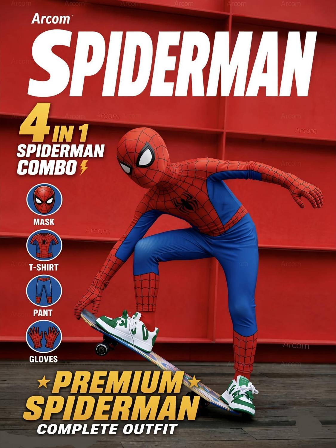 arcom Spiderman Kids Costume Wear