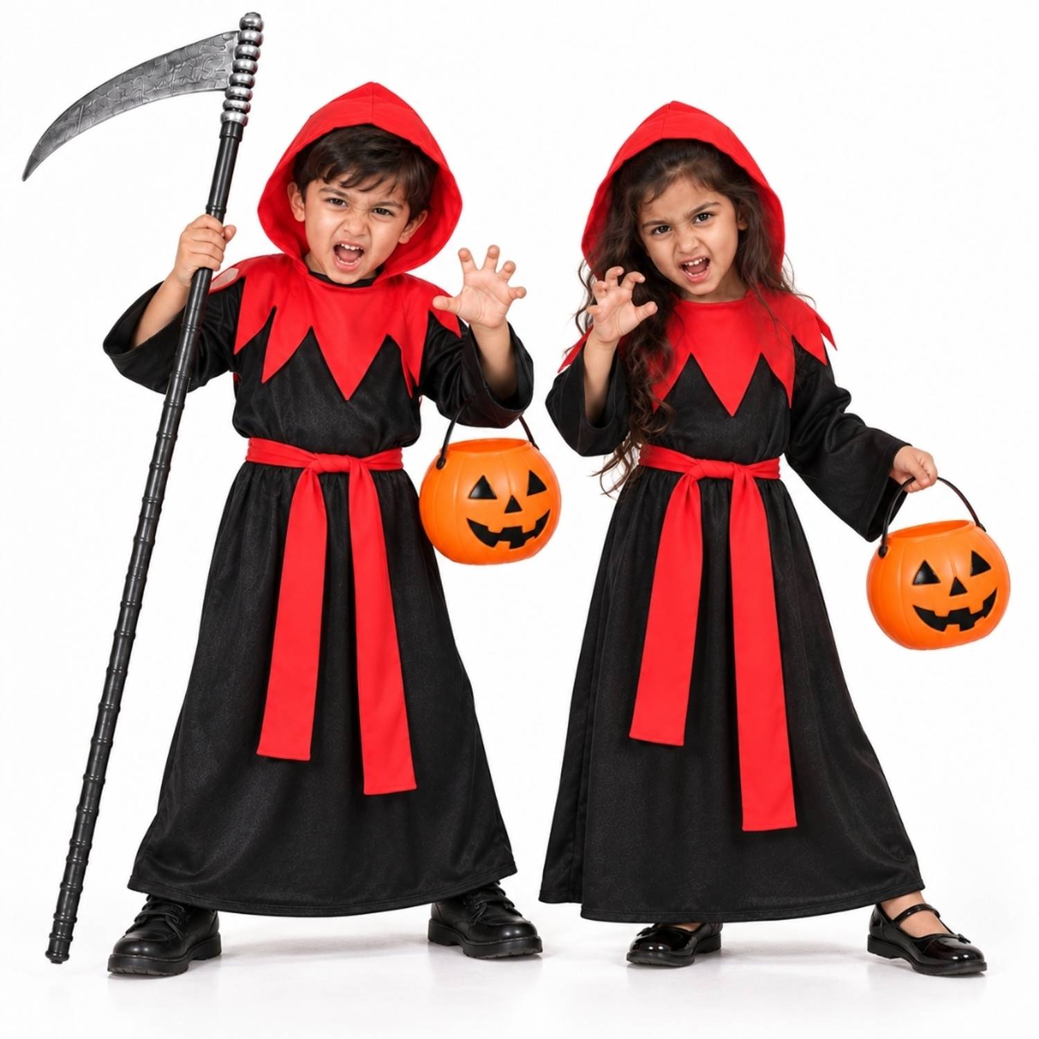 Aavashyak Halloween Costume For Kids | Vampire Hood Dress For Boys & Girls |Pumpkin Basket Kids Costume Wear