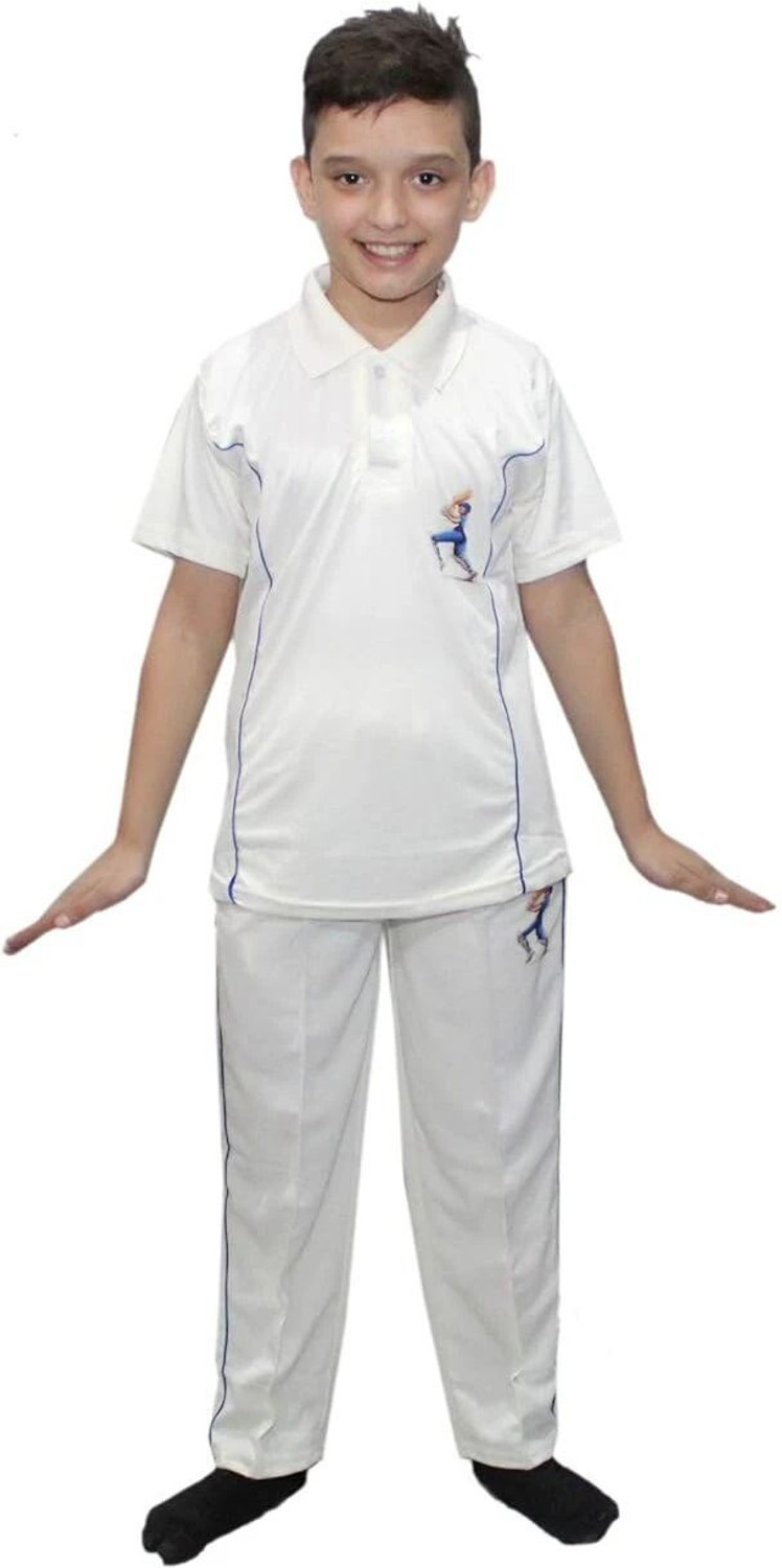 Image of KAKU FANCY DRESSES India Cricket Team Costume For Kids, Cricket Sport Tracksuit For 10-11 Years Kids Costume Wear