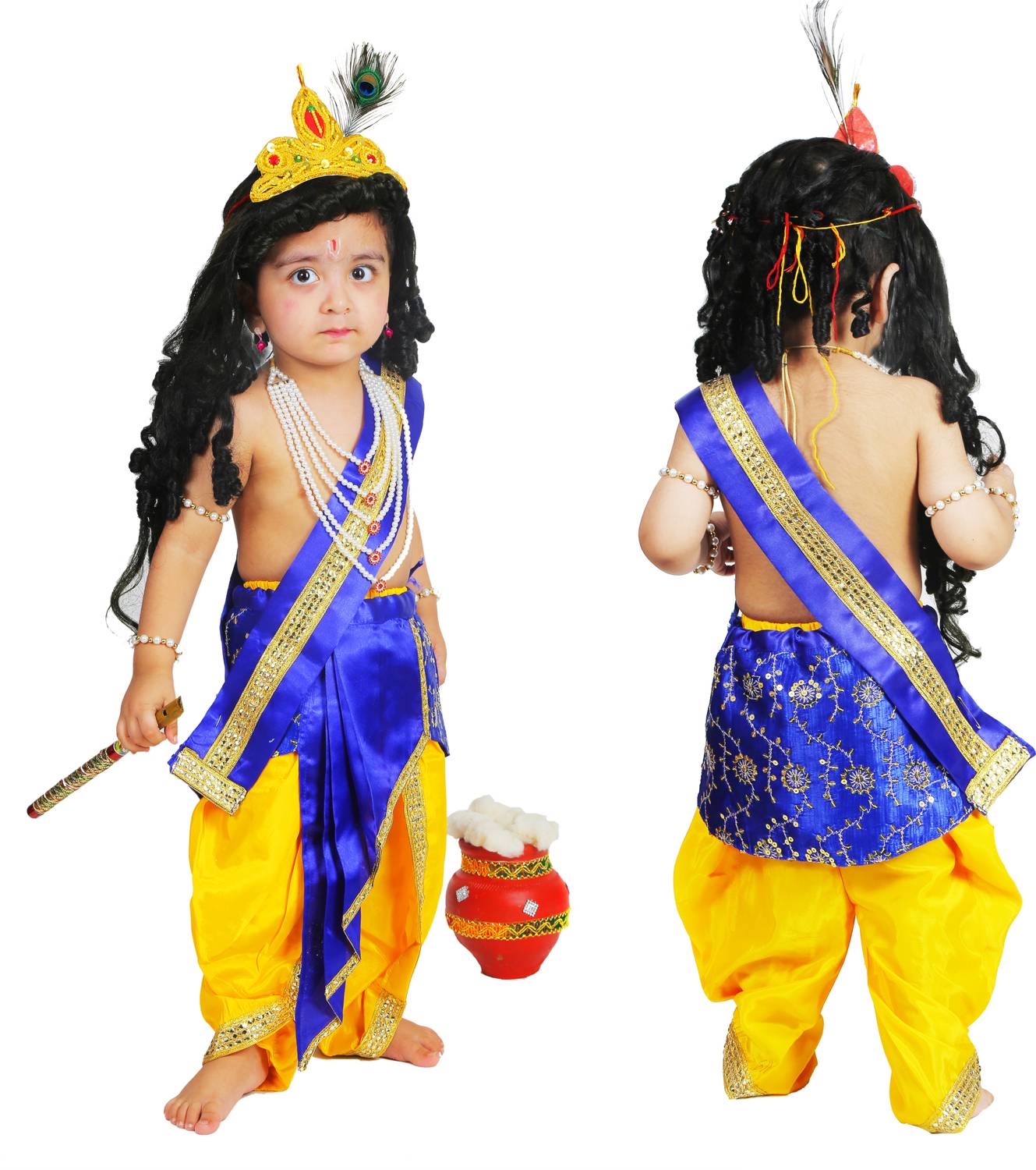 SARVDA Krishna Dress Set for Kids | Janmashtami Kanha Costumes Kids Costume Wear