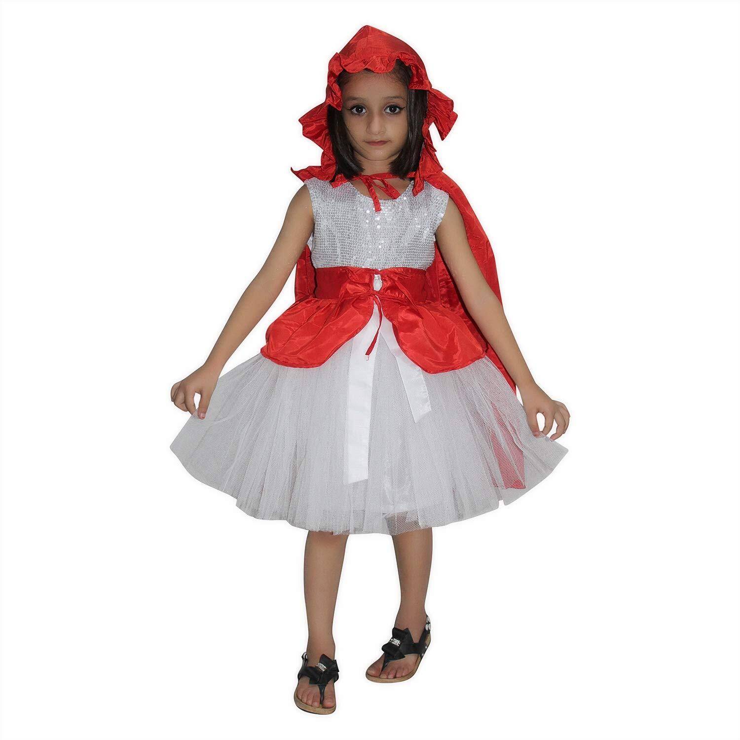 strapless open back dress Little Miss Red Riding Hood Girls' Costume