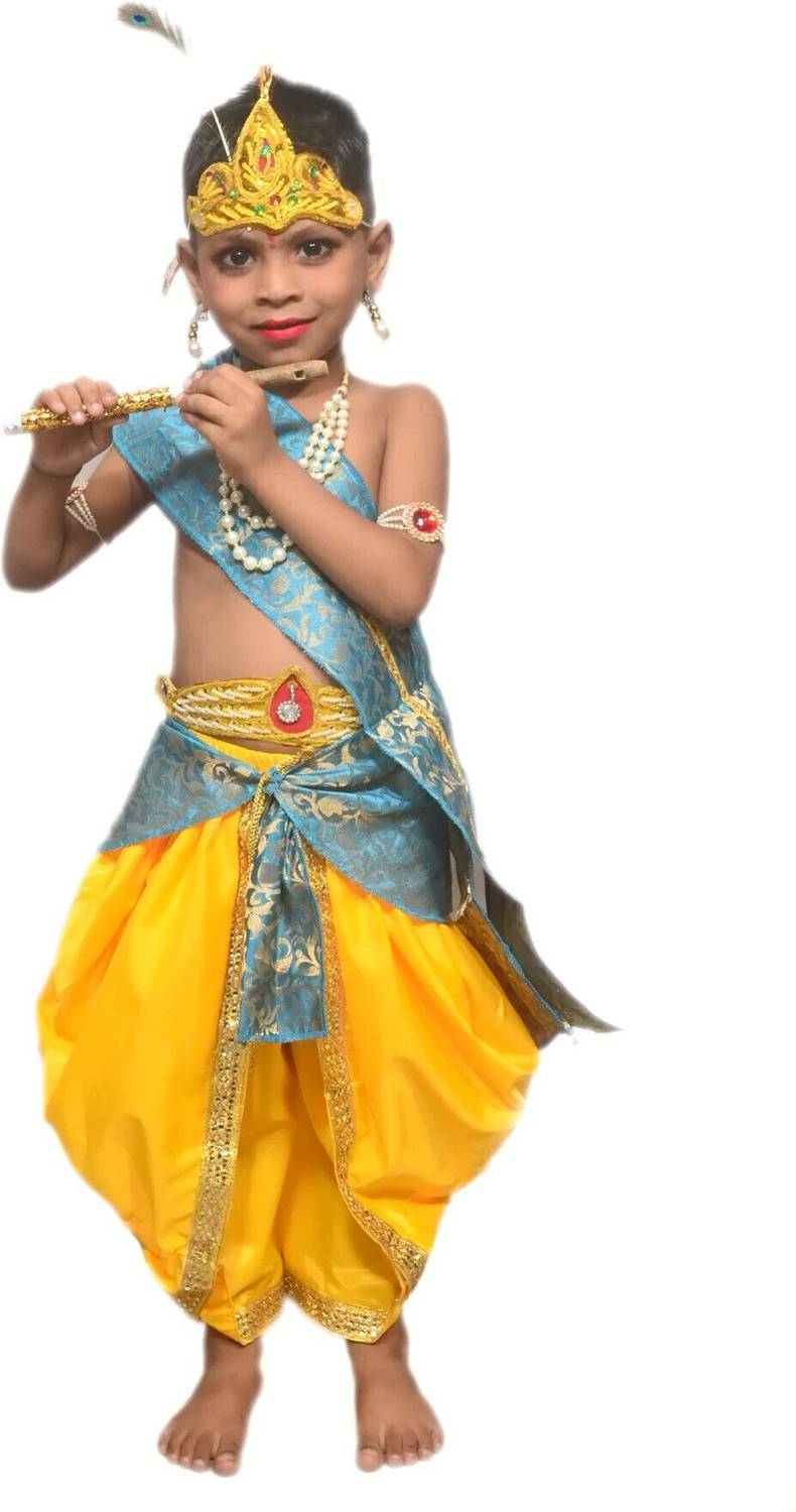 Kanidar Krishna Costume with Accessories Kids Costume Wear