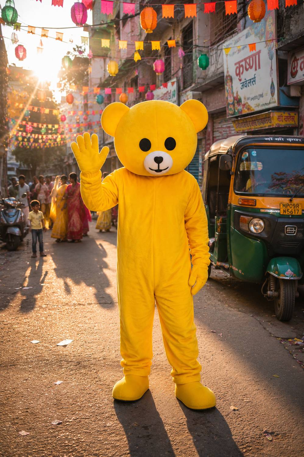fadusellwers Yellow Teddy Bear Costume XL - Image 5