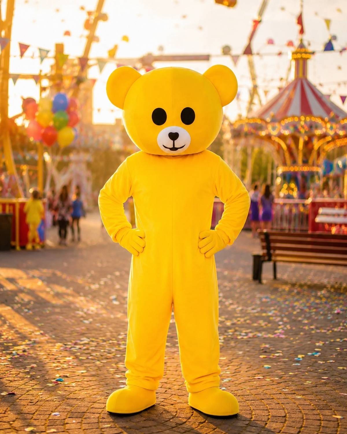 fadusellwers Yellow Teddy Bear Costume XL - Image 3