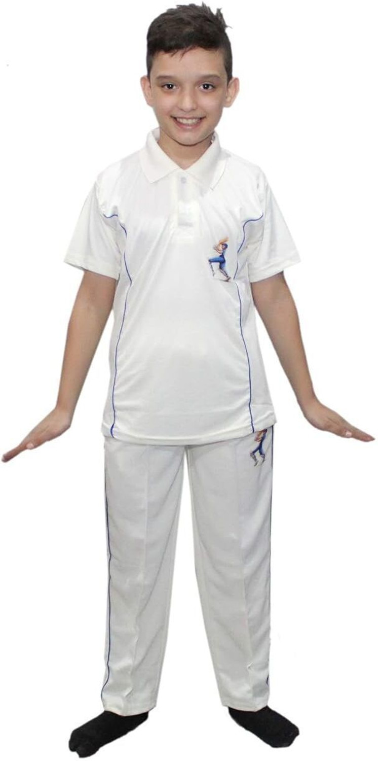 Image of KAKU FANCY DRESSES India Cricket Team Costume For Kids, Cricket Sport Tracksuit For 7-8 Years Kids Costume Wear
