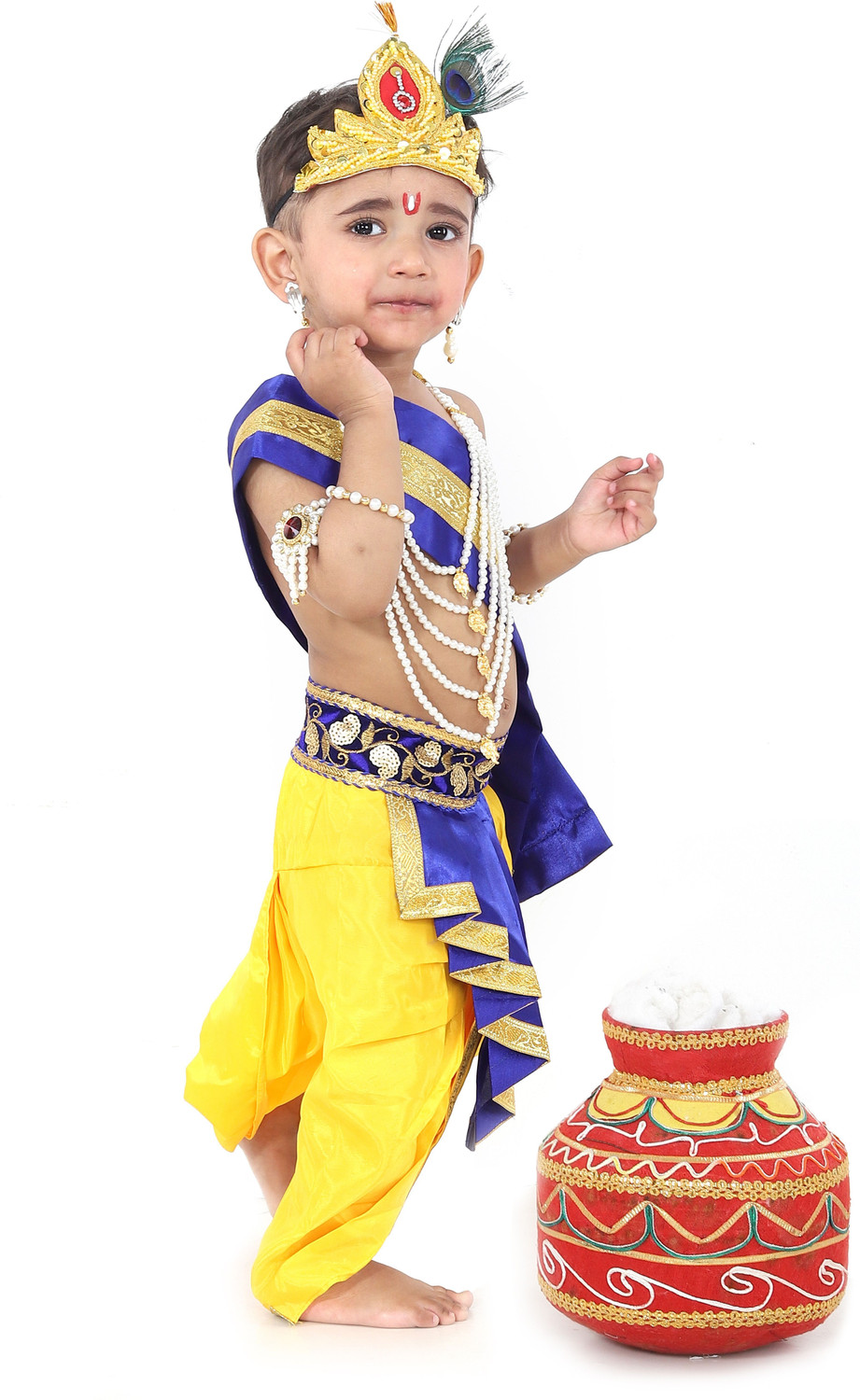 Image of Raj Costumes Shri Krishna dress for Baby Boy and Girl | Janmashtami Kanha Costume Kids Costume Wear
