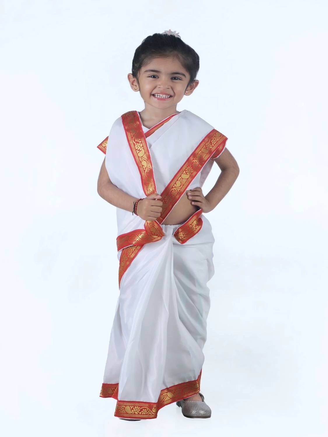 BookMyCostume Bengali Girl Kids Costume Wear