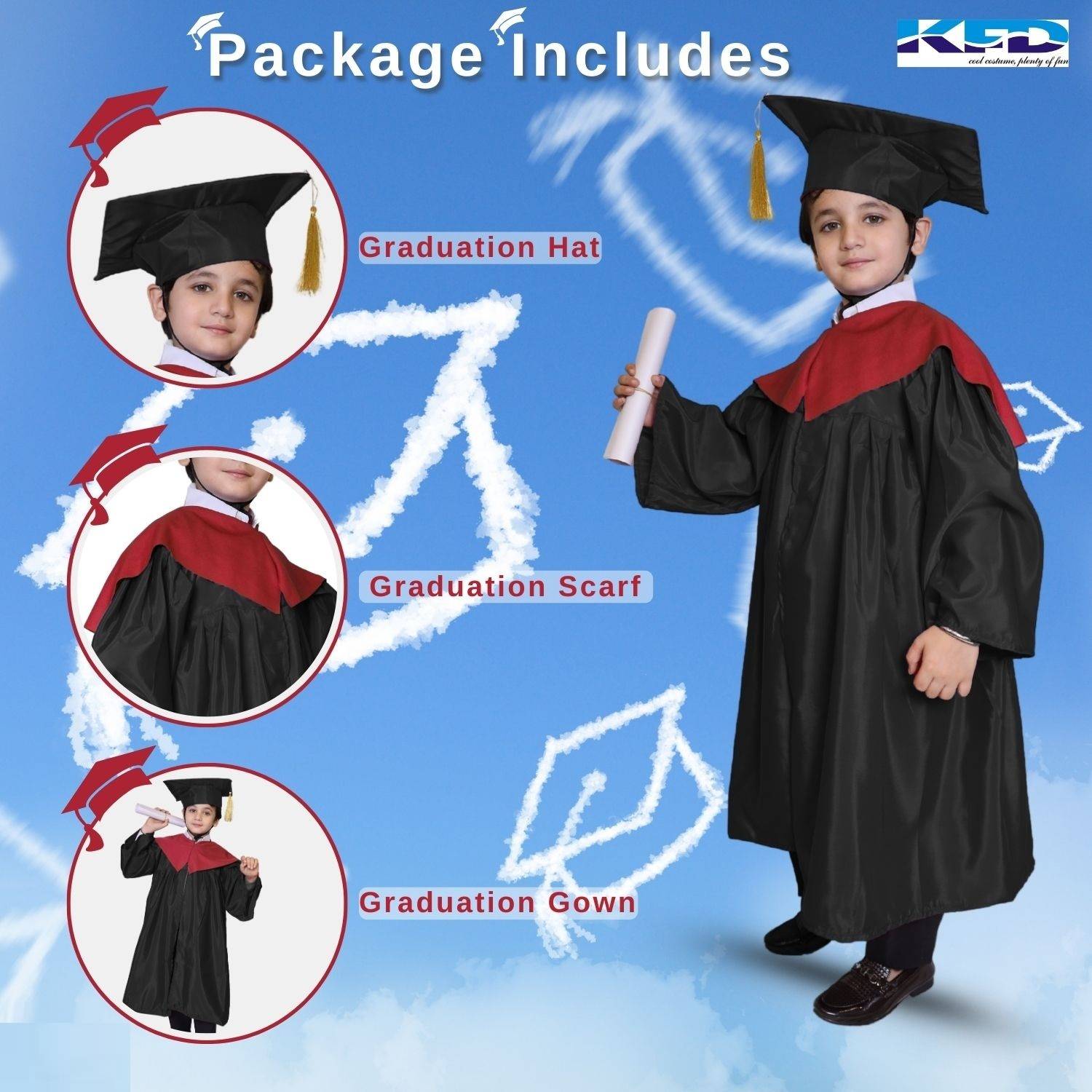 KAKU FANCY DRESSES Graduation Gown/Degree Gown Costume with Cap & Stole for  Convocation 3-4 Yrs Kids Costume Wear Price in India - Buy KAKU FANCY  DRESSES Graduation Gown/Degree Gown Costume with Cap