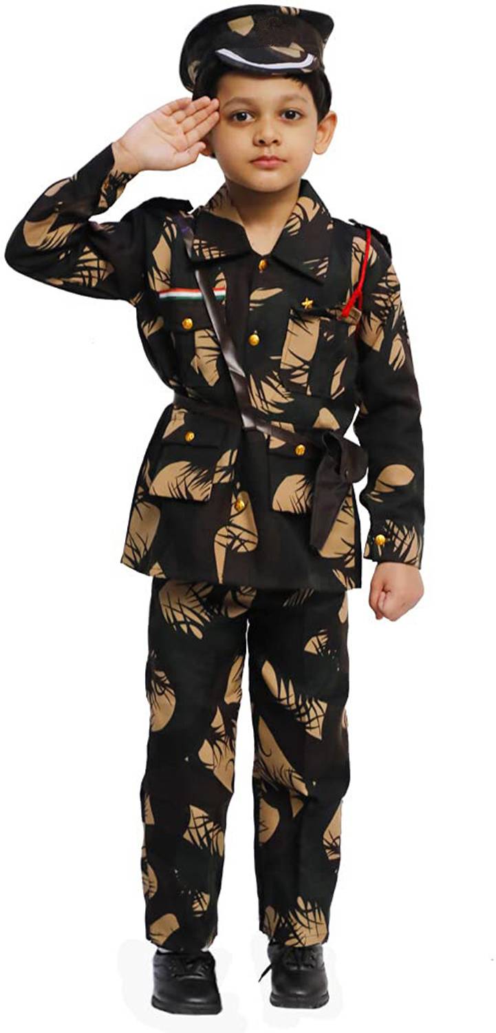 Shoppingpoint Army Dress Set - Uniform, Hat, and Accessories Kids Costume Wear
