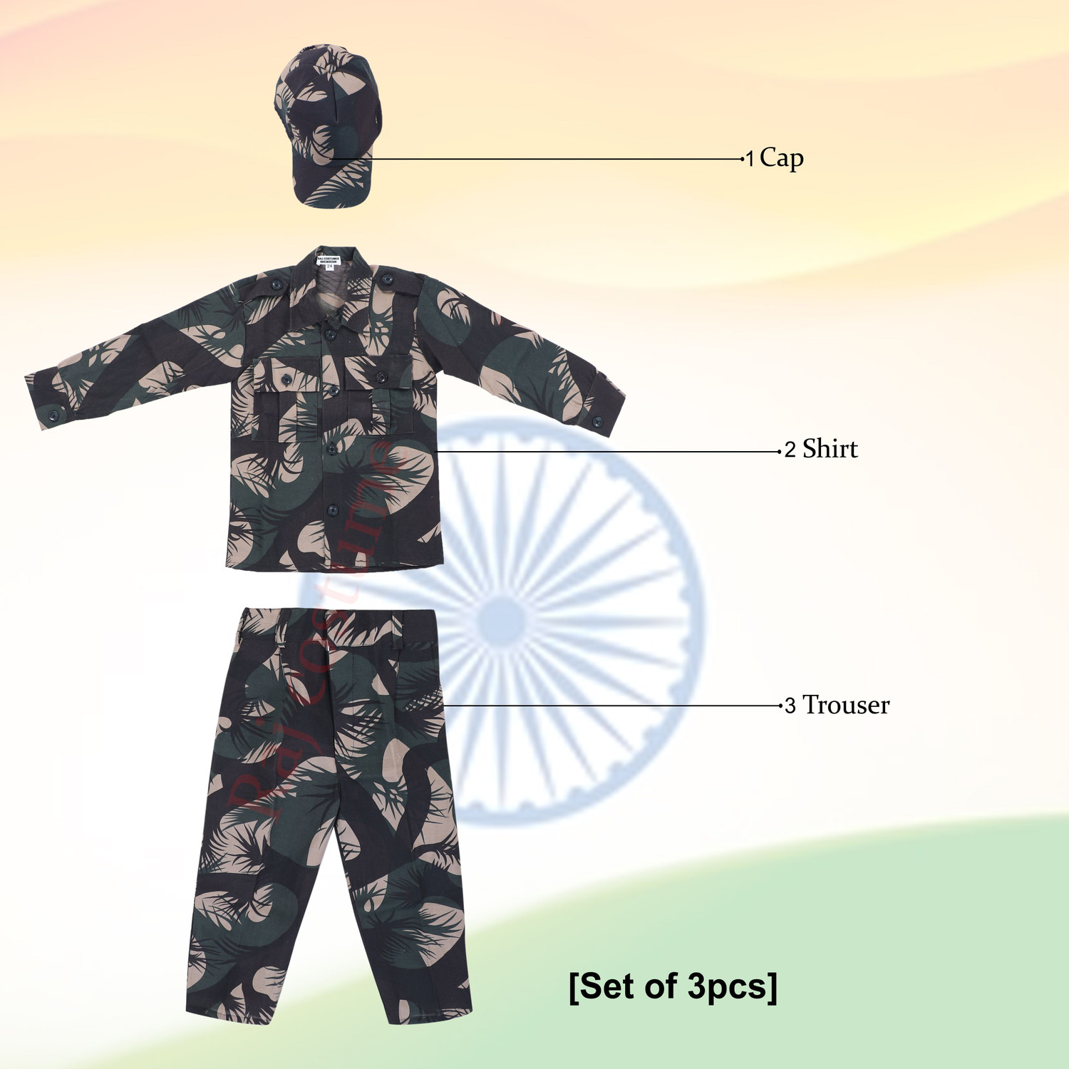 Image of Raj Costumes Army Dress Kids Costume Wear