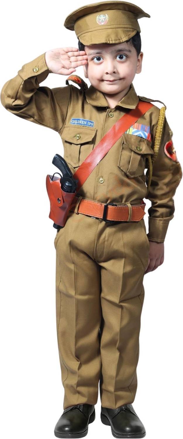 Aavashyak Police Dress For Kids With Accessories Community | Helper Police Costume Kids Costume Wear