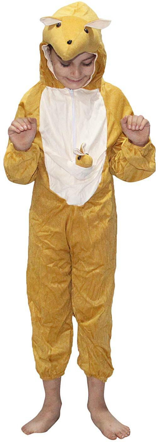 Image of KAKU FANCY DRESSES Kangaroo Dress for Boys & Girls, Wild Animal Costume - Brown, 3-4 Years Kids Costume Wear