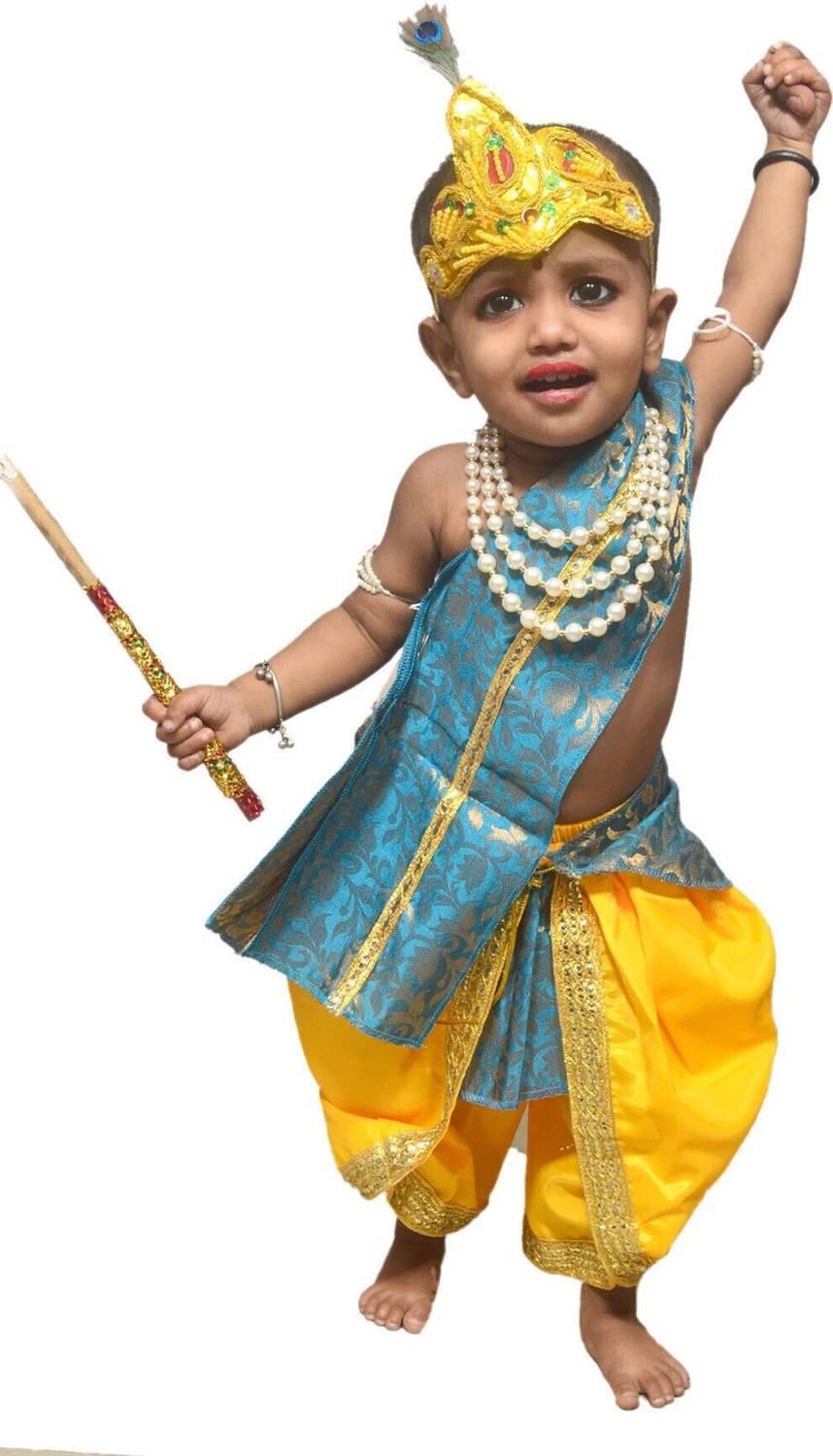 Kanidar Krishna Costume with Accessories Kids Costume Wear