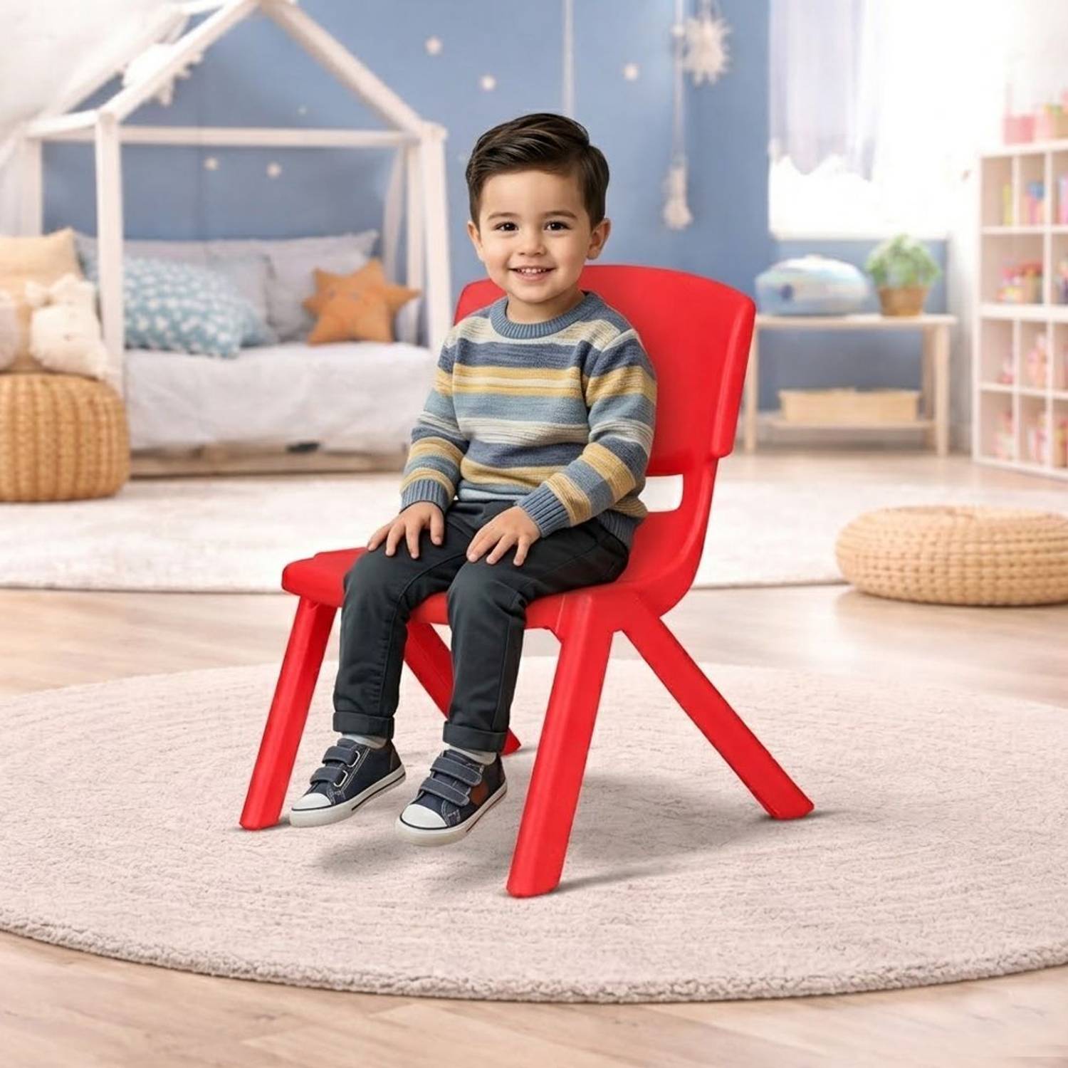 Toy Baby Chair for Kids with Smiley Backrest, Set of 2 - Image 5