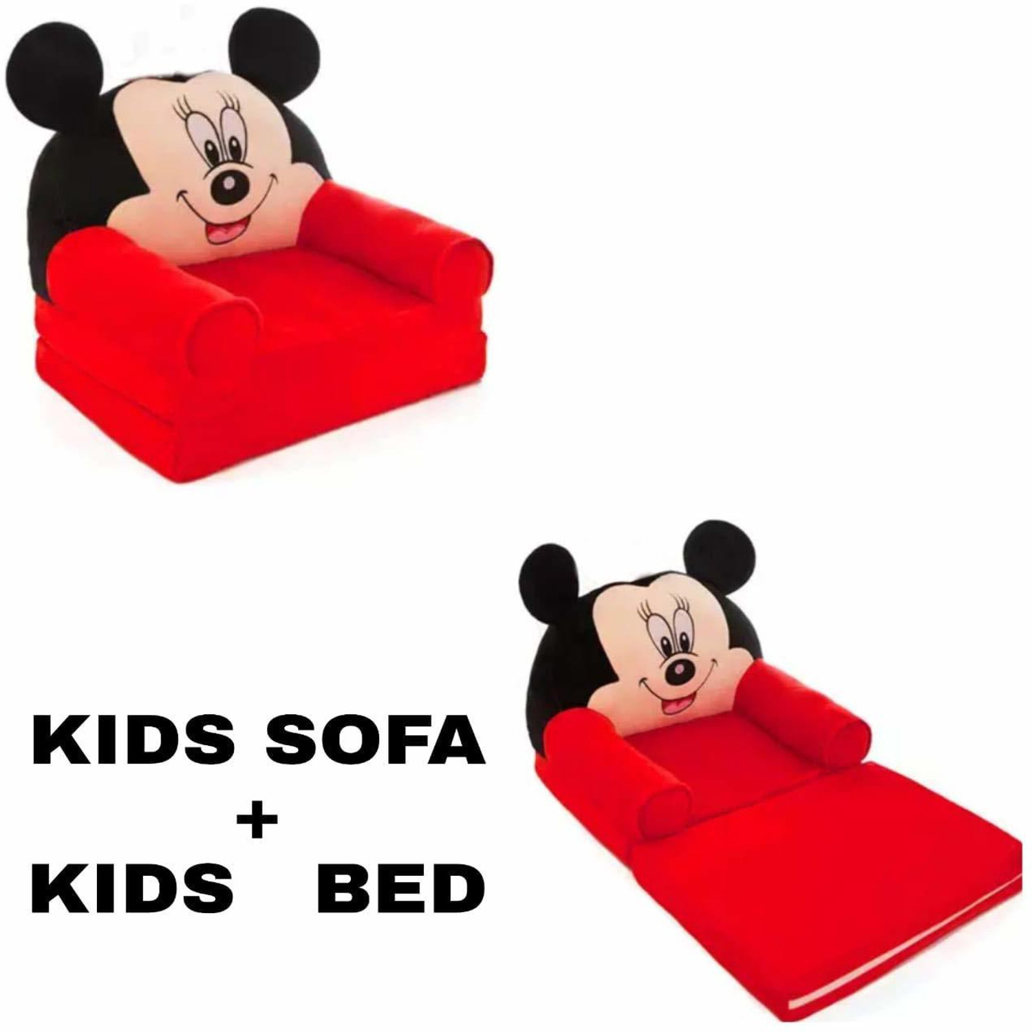 Image of BLENZZA DECO Baby Fold able Sofa Cum Bed 0 to 2 Years Fabric Sofa