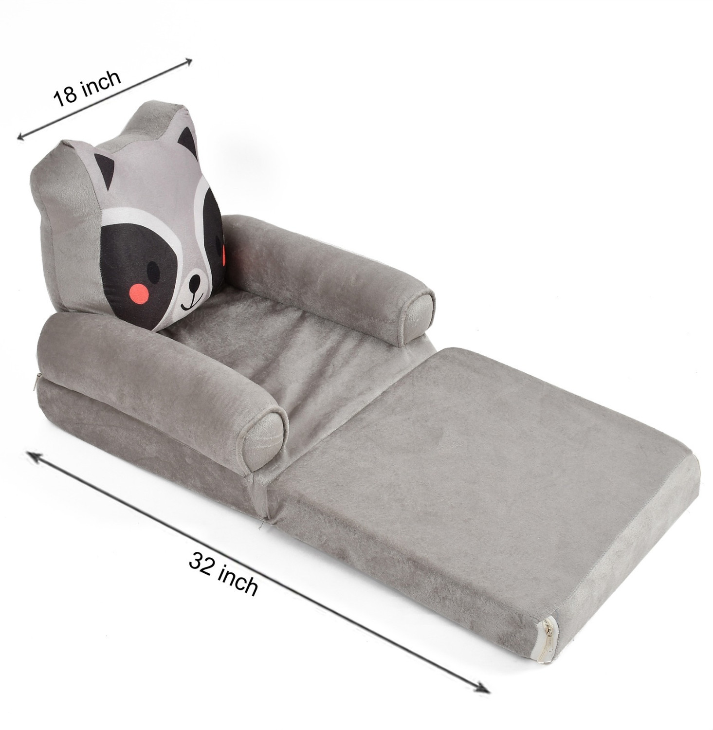 Image of kitchDeco Kids Fold able Sofa Cum Bed 0 to 2 Years Fabric Sofa