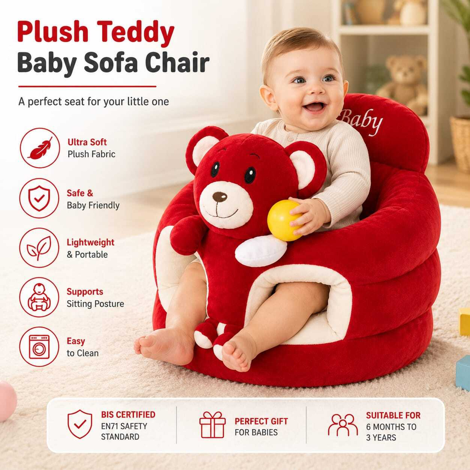 Image of VRD Baby Sofa for Kids Fabric Sofa