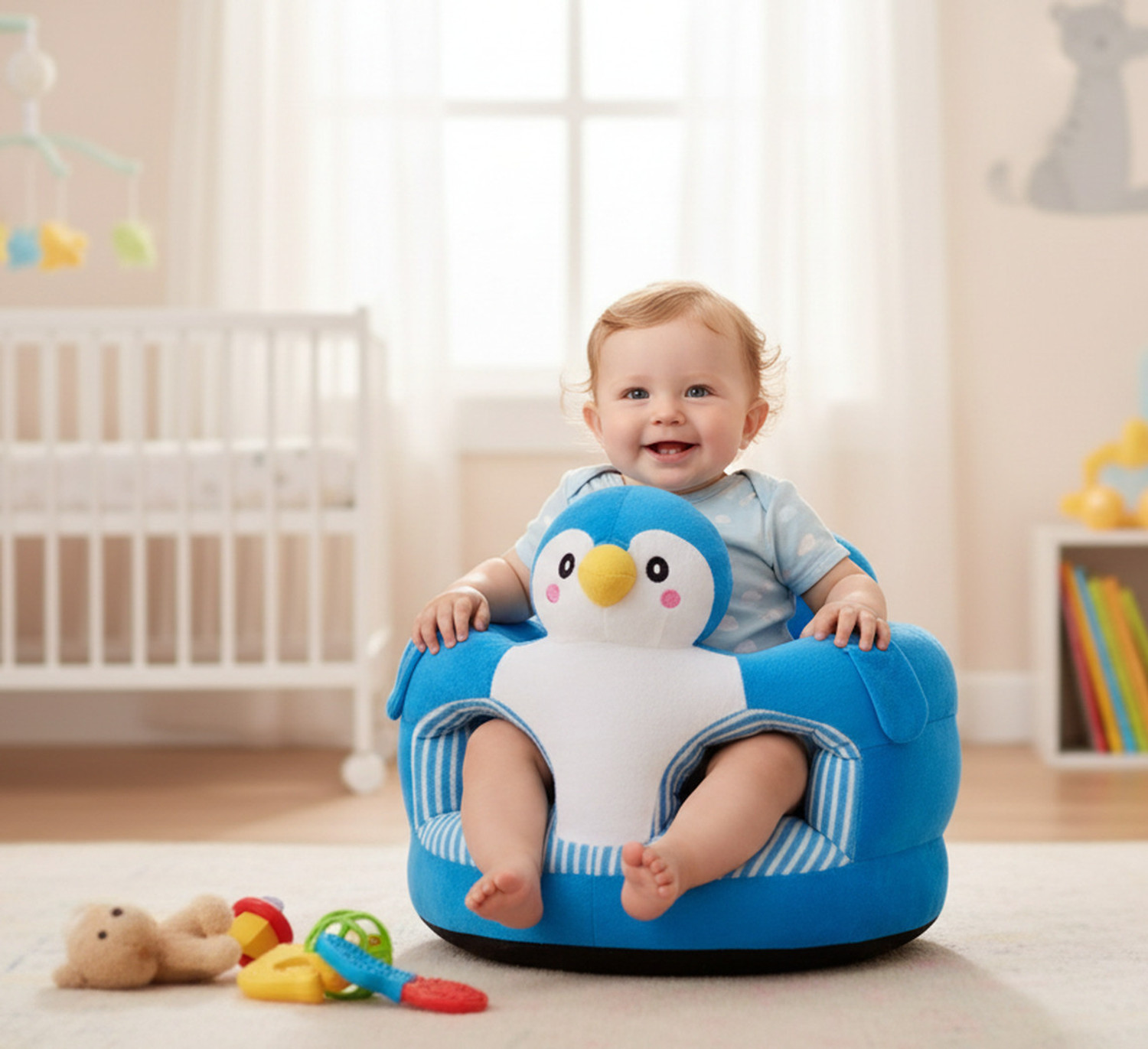 Image of VEERA HOMES Kids chair sofa seat for baby 0 to 2 years Fabric Chair