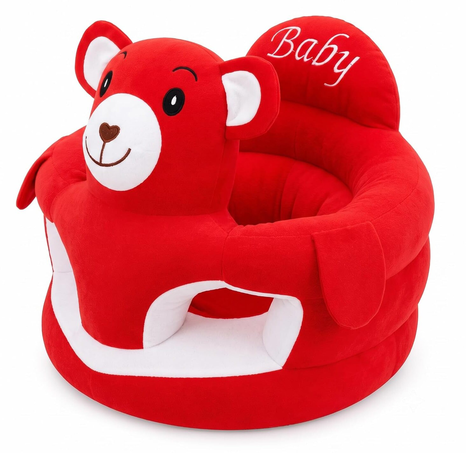 Image of VEERA HOMES Kids Chair for seating Fabric Sofa (Finish Color - Red, Pre-assembled)