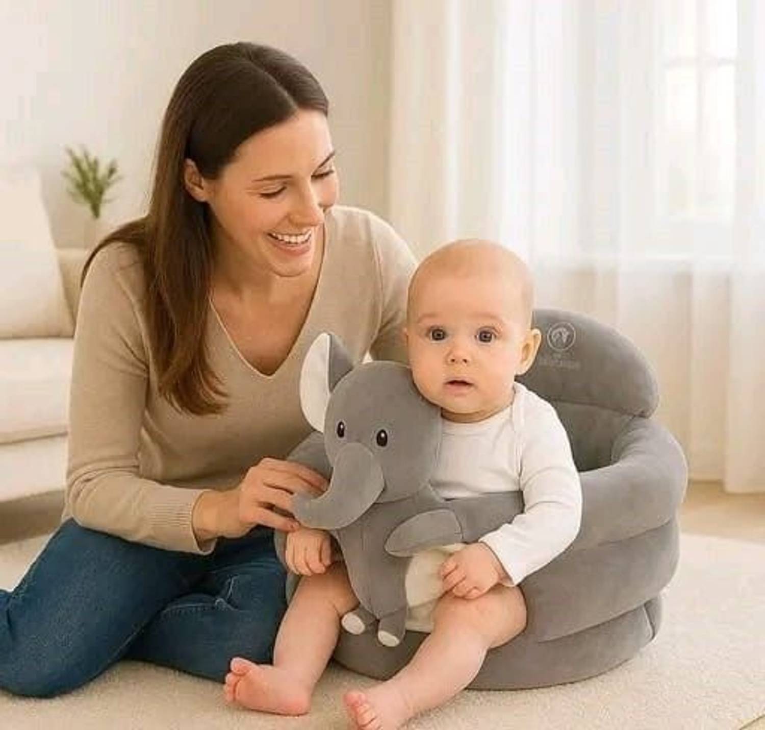 BLENZZA DECO Kids Sitting Rocking Chair (0 to 36 Months) Fabric Sofa