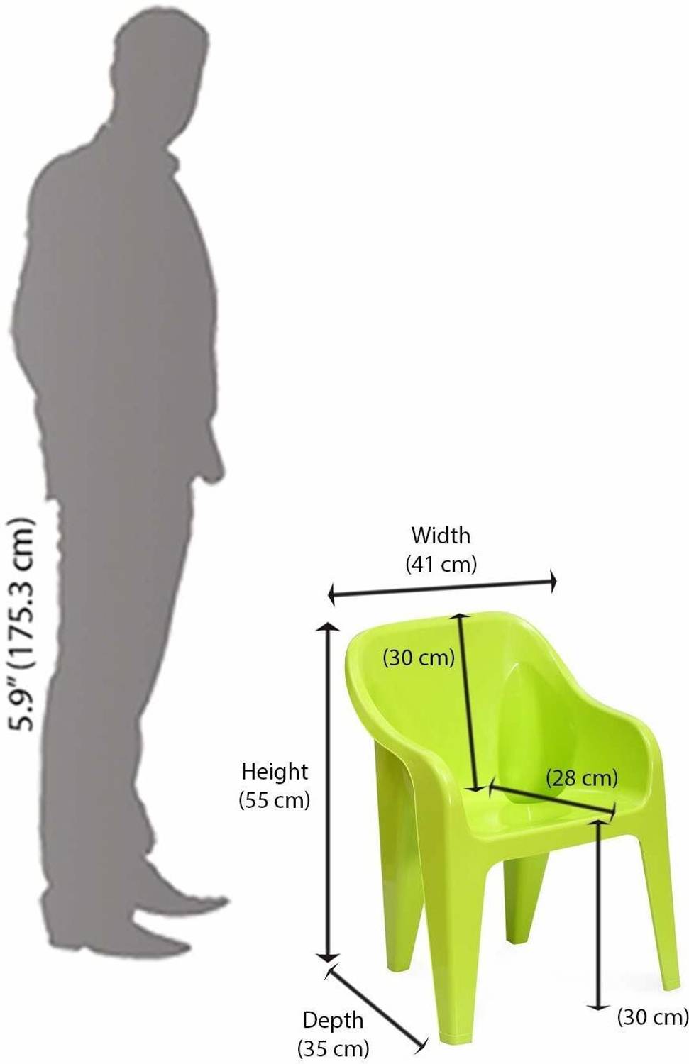 Eeezygo Baby Chair Modern & Comfortable with Arm & Backrest for Study, Dining Plastic Chair - Image 5